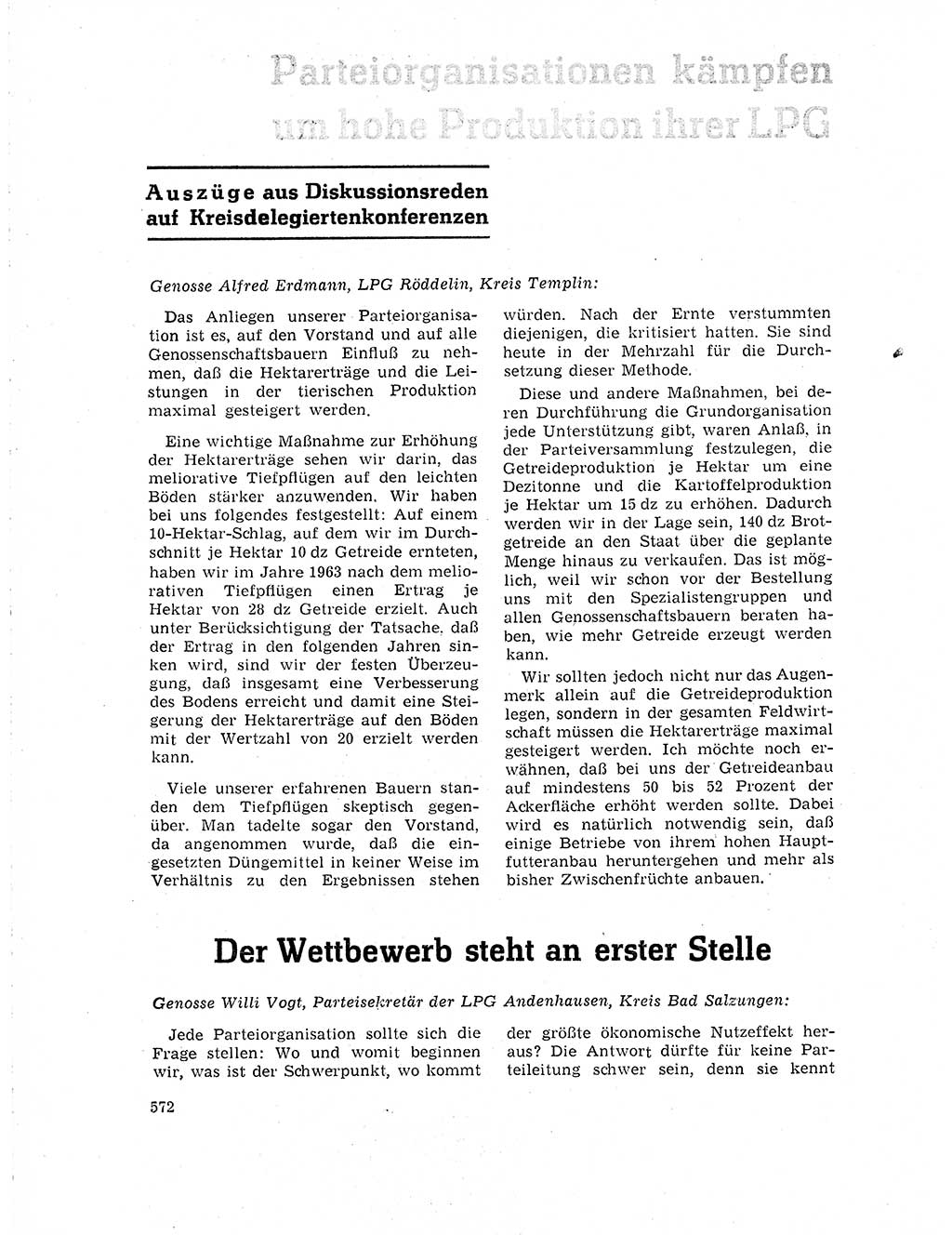 Neuer Weg (NW), Organ des Zentralkomitees (ZK) der SED (Sozialistische Einheitspartei Deutschlands) für Fragen des Parteilebens, 19. Jahrgang [Deutsche Demokratische Republik (DDR)] 1964, Seite 572 (NW ZK SED DDR 1964, S. 572)