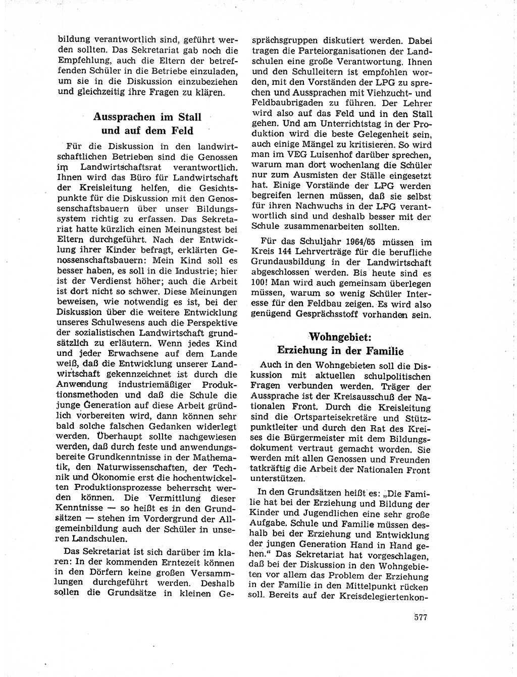 Neuer Weg (NW), Organ des Zentralkomitees (ZK) der SED (Sozialistische Einheitspartei Deutschlands) für Fragen des Parteilebens, 19. Jahrgang [Deutsche Demokratische Republik (DDR)] 1964, Seite 577 (NW ZK SED DDR 1964, S. 577)