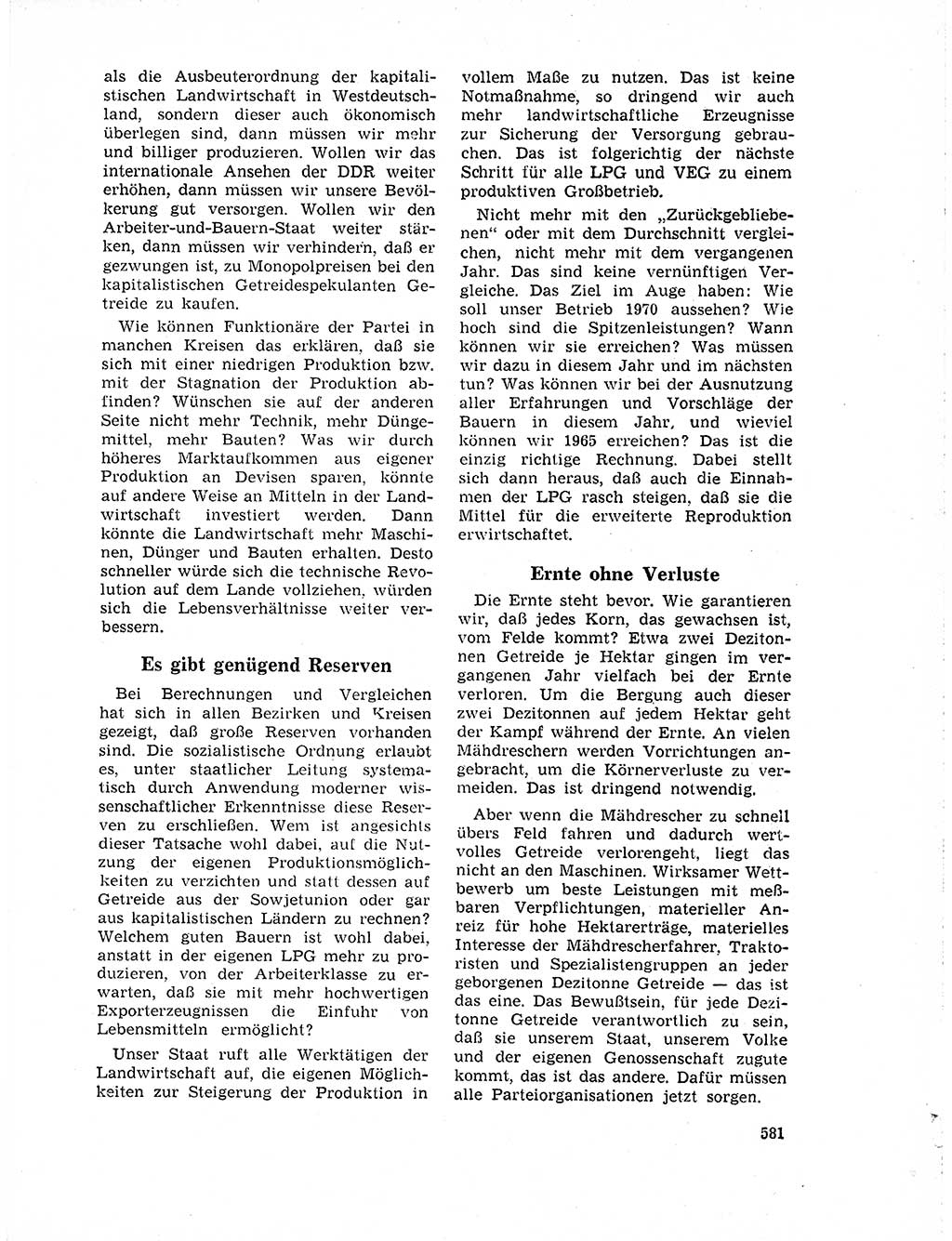 Neuer Weg (NW), Organ des Zentralkomitees (ZK) der SED (Sozialistische Einheitspartei Deutschlands) für Fragen des Parteilebens, 19. Jahrgang [Deutsche Demokratische Republik (DDR)] 1964, Seite 581 (NW ZK SED DDR 1964, S. 581)