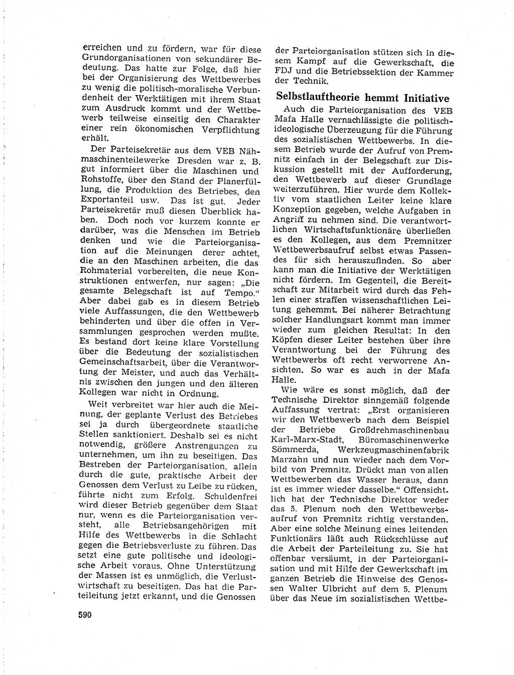 Neuer Weg (NW), Organ des Zentralkomitees (ZK) der SED (Sozialistische Einheitspartei Deutschlands) fÃ¼r Fragen des Parteilebens, 19. Jahrgang [Deutsche Demokratische Republik (DDR)] 1964, Seite 590 (NW ZK SED DDR 1964, S. 590)