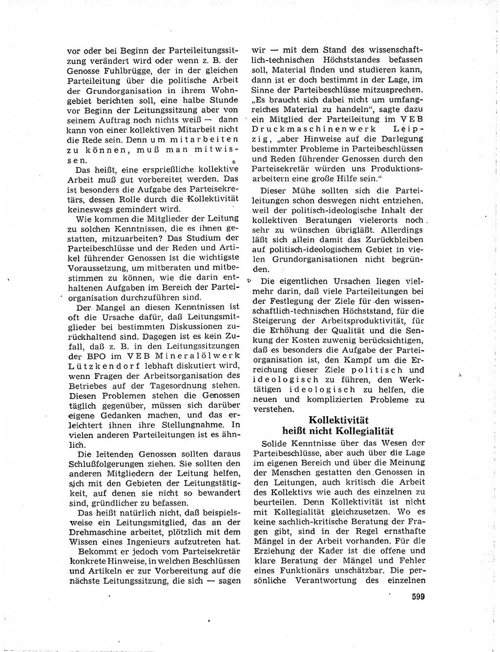 Neuer Weg (NW), Organ des Zentralkomitees (ZK) der SED (Sozialistische Einheitspartei Deutschlands) für Fragen des Parteilebens, 19. Jahrgang [Deutsche Demokratische Republik (DDR)] 1964, Seite 599 (NW ZK SED DDR 1964, S. 599)