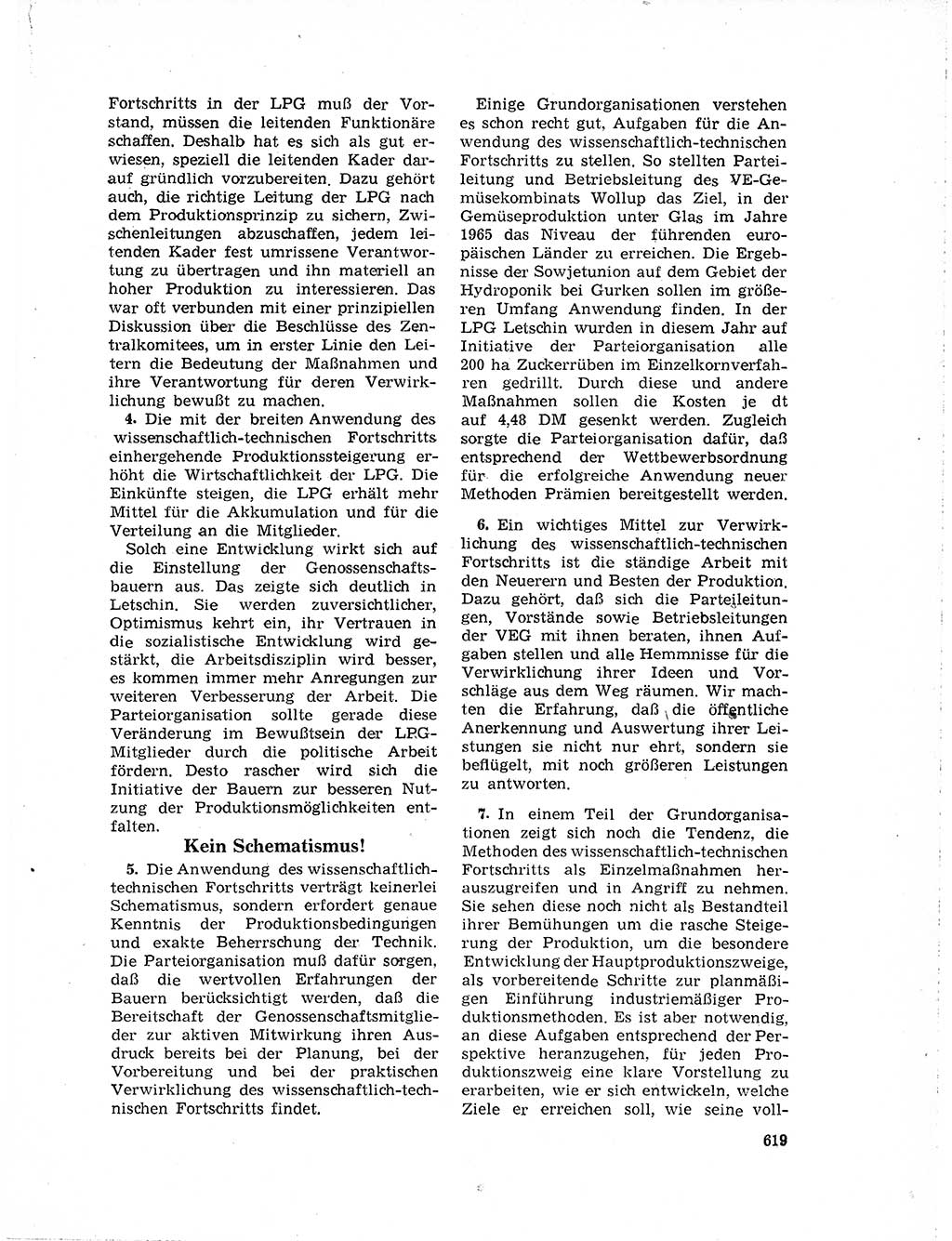 Neuer Weg (NW), Organ des Zentralkomitees (ZK) der SED (Sozialistische Einheitspartei Deutschlands) für Fragen des Parteilebens, 19. Jahrgang [Deutsche Demokratische Republik (DDR)] 1964, Seite 619 (NW ZK SED DDR 1964, S. 619)