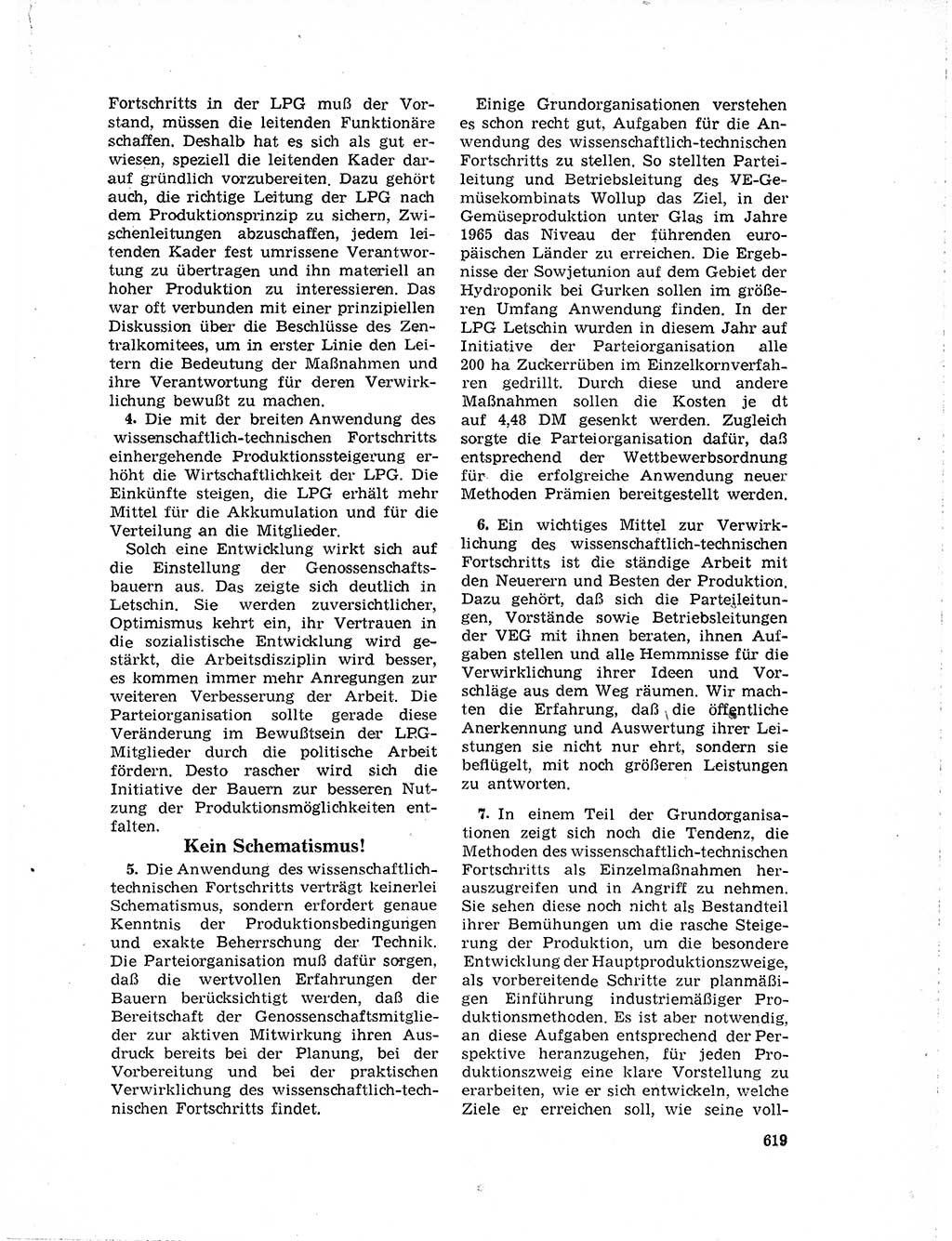 Neuer Weg (NW), Organ des Zentralkomitees (ZK) der SED (Sozialistische Einheitspartei Deutschlands) für Fragen des Parteilebens, 19. Jahrgang [Deutsche Demokratische Republik (DDR)] 1964, Seite 619 (NW ZK SED DDR 1964, S. 619)