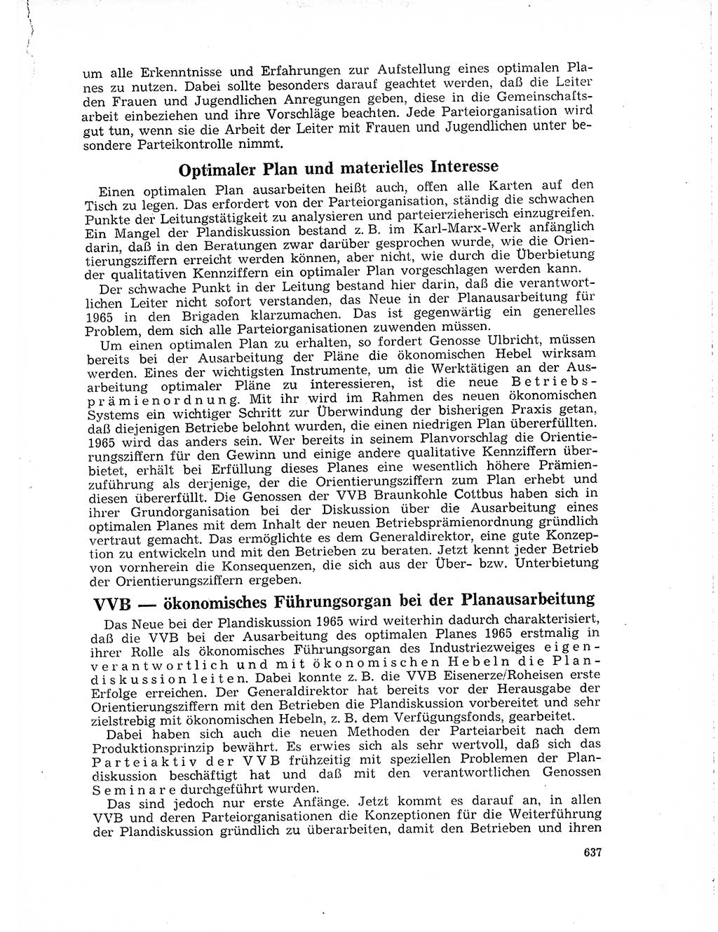 Neuer Weg (NW), Organ des Zentralkomitees (ZK) der SED (Sozialistische Einheitspartei Deutschlands) für Fragen des Parteilebens, 19. Jahrgang [Deutsche Demokratische Republik (DDR)] 1964, Seite 637 (NW ZK SED DDR 1964, S. 637)