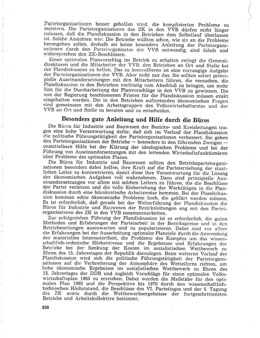 Neuer Weg (NW), Organ des Zentralkomitees (ZK) der SED (Sozialistische Einheitspartei Deutschlands) für Fragen des Parteilebens, 19. Jahrgang [Deutsche Demokratische Republik (DDR)] 1964, Seite 638 (NW ZK SED DDR 1964, S. 638)