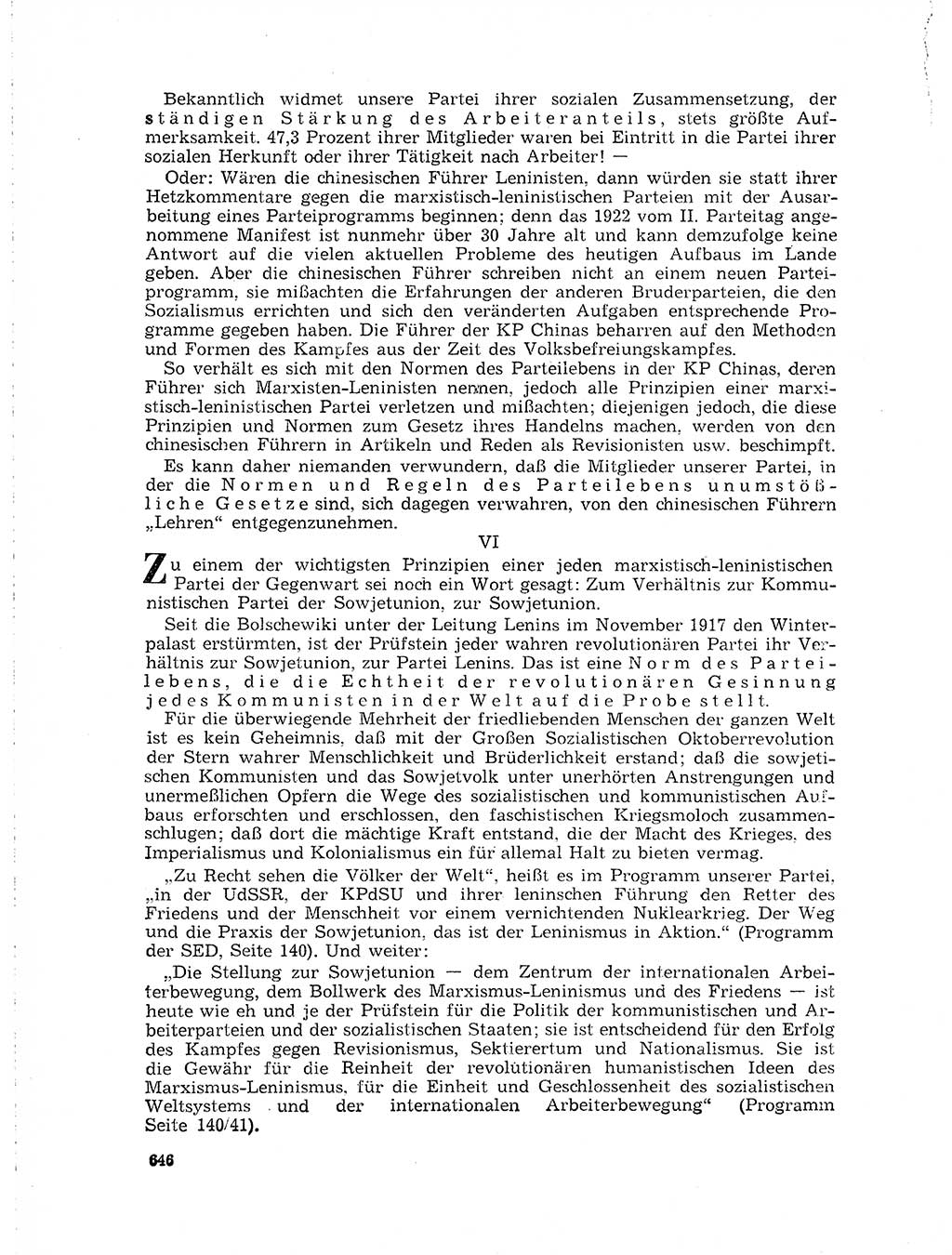 Neuer Weg (NW), Organ des Zentralkomitees (ZK) der SED (Sozialistische Einheitspartei Deutschlands) für Fragen des Parteilebens, 19. Jahrgang [Deutsche Demokratische Republik (DDR)] 1964, Seite 646 (NW ZK SED DDR 1964, S. 646)