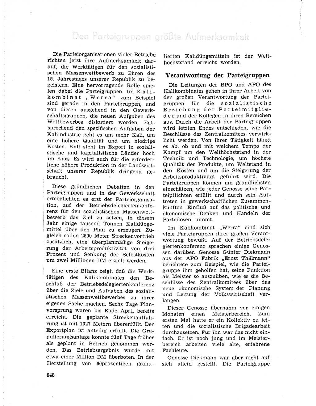 Neuer Weg (NW), Organ des Zentralkomitees (ZK) der SED (Sozialistische Einheitspartei Deutschlands) für Fragen des Parteilebens, 19. Jahrgang [Deutsche Demokratische Republik (DDR)] 1964, Seite 648 (NW ZK SED DDR 1964, S. 648)