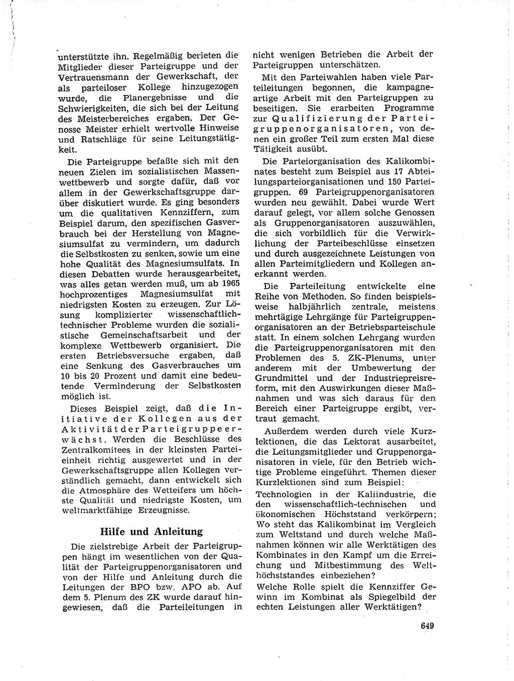 Neuer Weg (NW), Organ des Zentralkomitees (ZK) der SED (Sozialistische Einheitspartei Deutschlands) für Fragen des Parteilebens, 19. Jahrgang [Deutsche Demokratische Republik (DDR)] 1964, Seite 649 (NW ZK SED DDR 1964, S. 649)