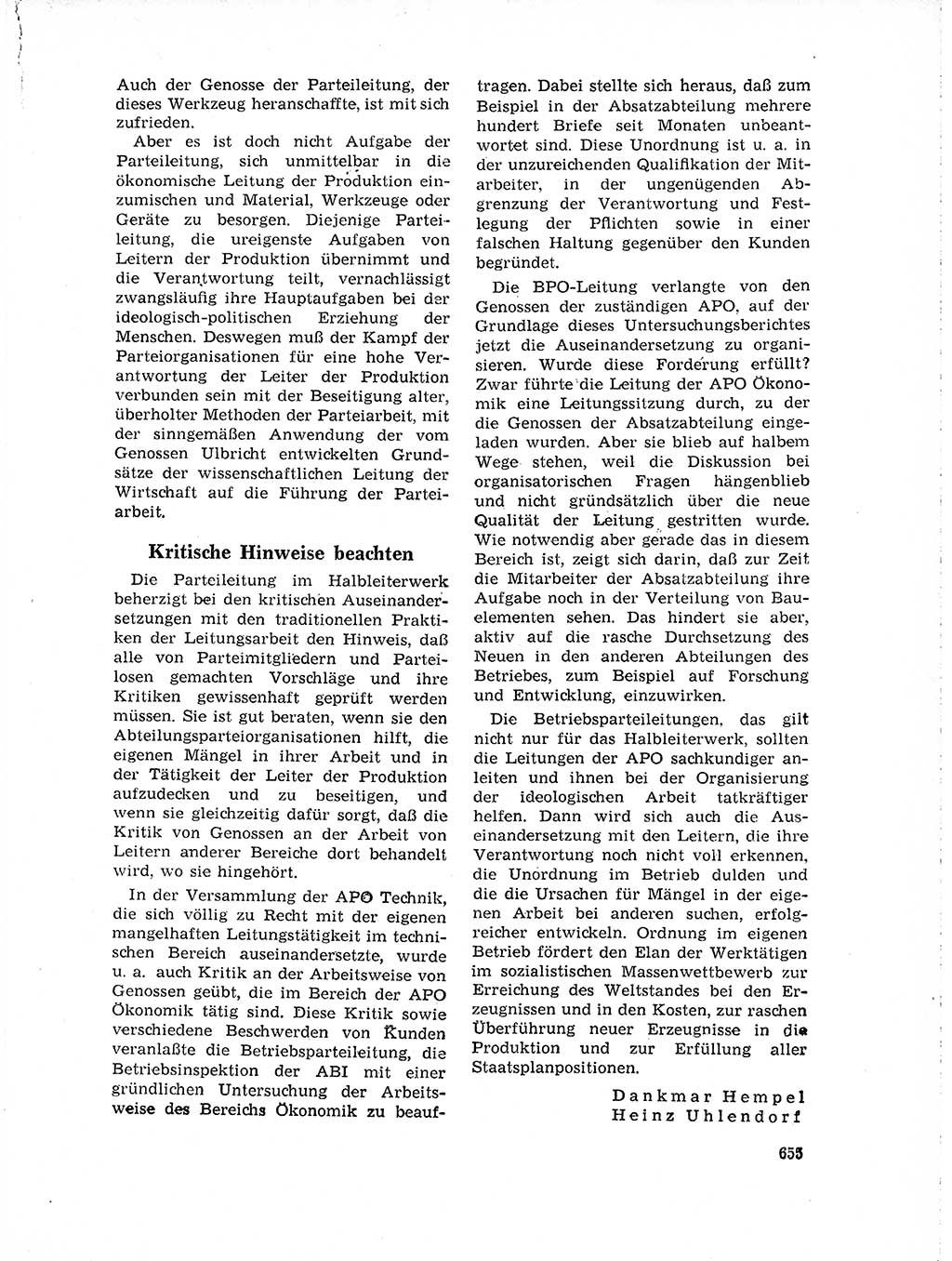 Neuer Weg (NW), Organ des Zentralkomitees (ZK) der SED (Sozialistische Einheitspartei Deutschlands) für Fragen des Parteilebens, 19. Jahrgang [Deutsche Demokratische Republik (DDR)] 1964, Seite 655 (NW ZK SED DDR 1964, S. 655)