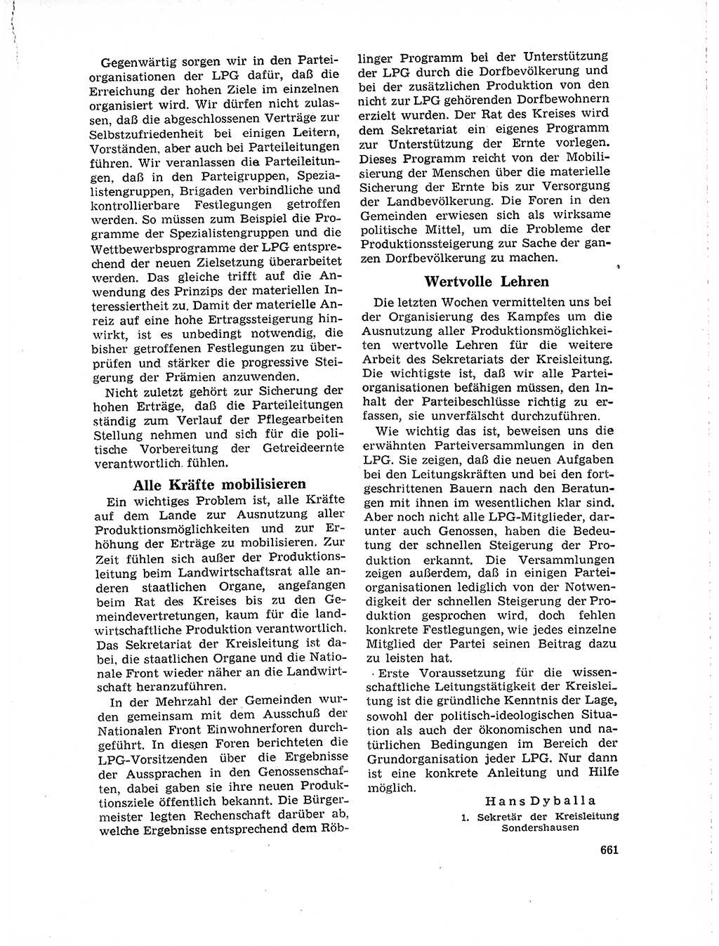 Neuer Weg (NW), Organ des Zentralkomitees (ZK) der SED (Sozialistische Einheitspartei Deutschlands) für Fragen des Parteilebens, 19. Jahrgang [Deutsche Demokratische Republik (DDR)] 1964, Seite 661 (NW ZK SED DDR 1964, S. 661)