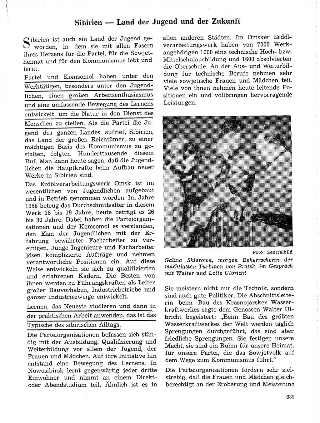 Neuer Weg (NW), Organ des Zentralkomitees (ZK) der SED (Sozialistische Einheitspartei Deutschlands) für Fragen des Parteilebens, 19. Jahrgang [Deutsche Demokratische Republik (DDR)] 1964, Seite 689 (NW ZK SED DDR 1964, S. 689)