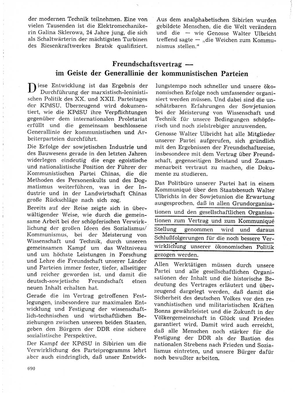 Neuer Weg (NW), Organ des Zentralkomitees (ZK) der SED (Sozialistische Einheitspartei Deutschlands) für Fragen des Parteilebens, 19. Jahrgang [Deutsche Demokratische Republik (DDR)] 1964, Seite 690 (NW ZK SED DDR 1964, S. 690)