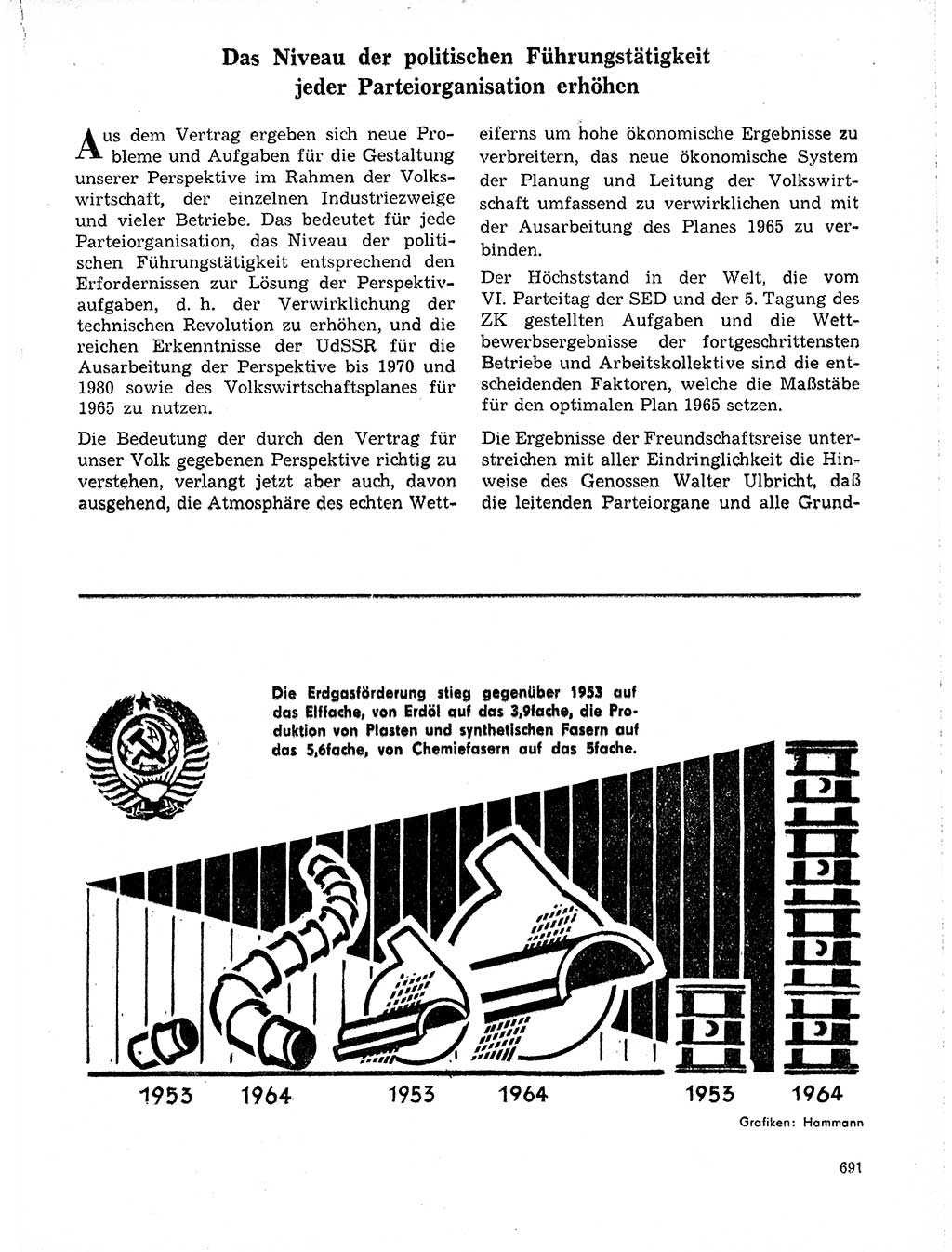 Neuer Weg (NW), Organ des Zentralkomitees (ZK) der SED (Sozialistische Einheitspartei Deutschlands) für Fragen des Parteilebens, 19. Jahrgang [Deutsche Demokratische Republik (DDR)] 1964, Seite 691 (NW ZK SED DDR 1964, S. 691)