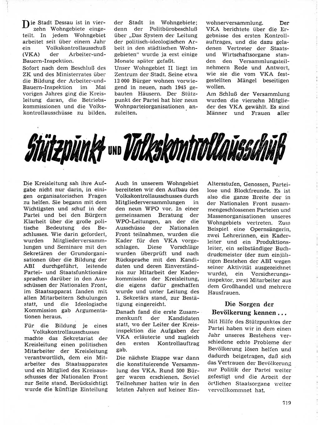 Neuer Weg (NW), Organ des Zentralkomitees (ZK) der SED (Sozialistische Einheitspartei Deutschlands) für Fragen des Parteilebens, 19. Jahrgang [Deutsche Demokratische Republik (DDR)] 1964, Seite 719 (NW ZK SED DDR 1964, S. 719)