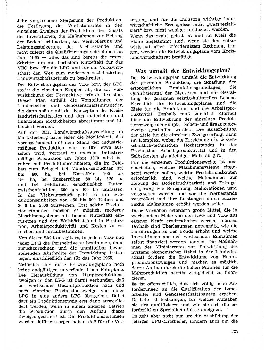 Neuer Weg (NW), Organ des Zentralkomitees (ZK) der SED (Sozialistische Einheitspartei Deutschlands) für Fragen des Parteilebens, 19. Jahrgang [Deutsche Demokratische Republik (DDR)] 1964, Seite 723 (NW ZK SED DDR 1964, S. 723)