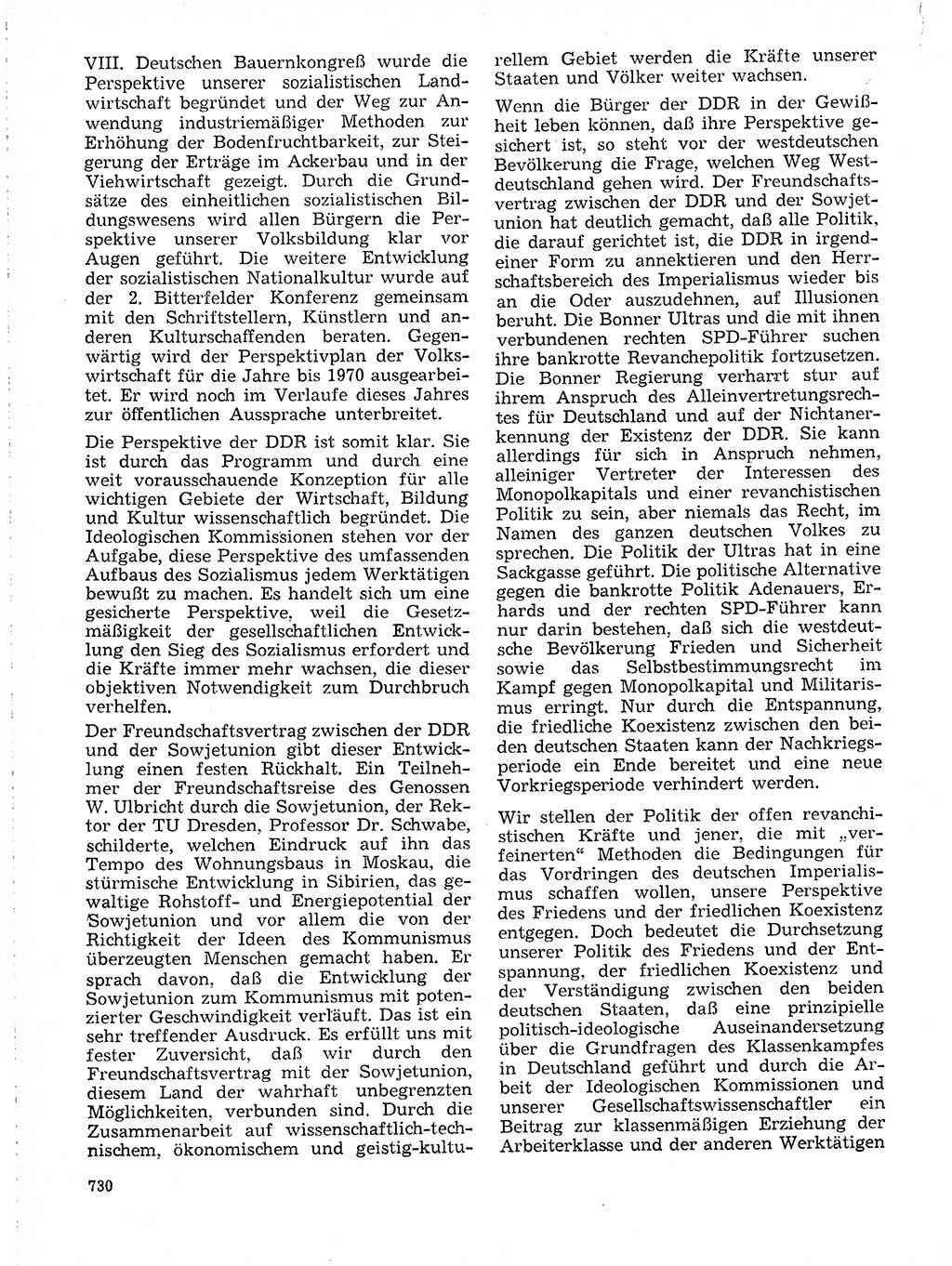 Neuer Weg (NW), Organ des Zentralkomitees (ZK) der SED (Sozialistische Einheitspartei Deutschlands) für Fragen des Parteilebens, 19. Jahrgang [Deutsche Demokratische Republik (DDR)] 1964, Seite 730 (NW ZK SED DDR 1964, S. 730)