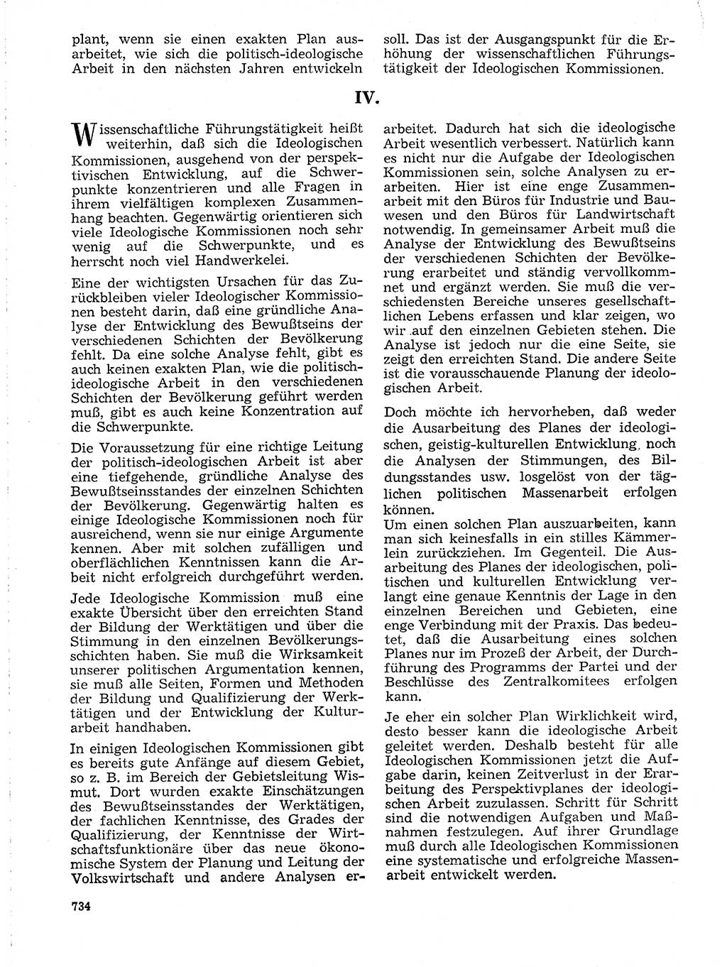 Neuer Weg (NW), Organ des Zentralkomitees (ZK) der SED (Sozialistische Einheitspartei Deutschlands) für Fragen des Parteilebens, 19. Jahrgang [Deutsche Demokratische Republik (DDR)] 1964, Seite 734 (NW ZK SED DDR 1964, S. 734)