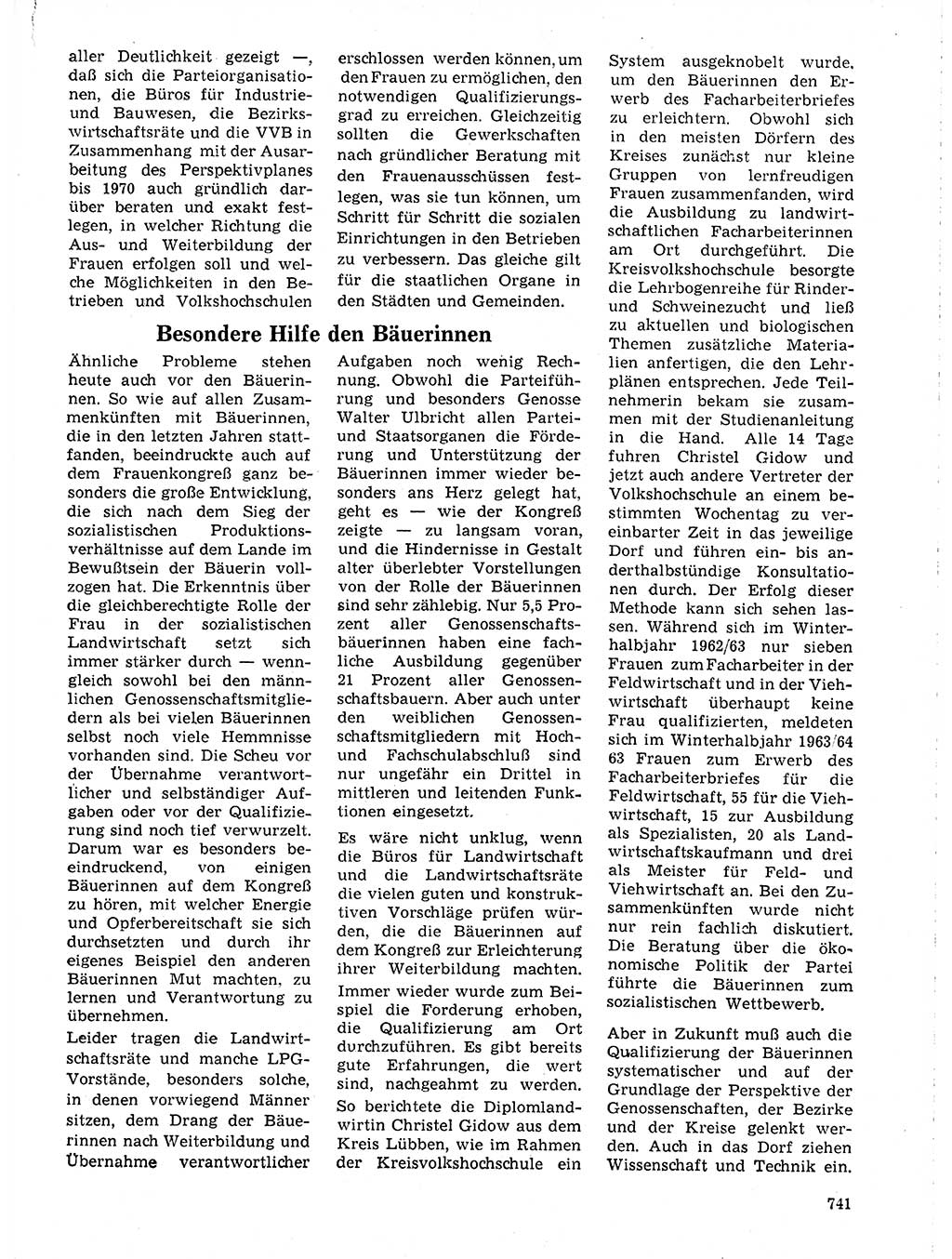 Neuer Weg (NW), Organ des Zentralkomitees (ZK) der SED (Sozialistische Einheitspartei Deutschlands) für Fragen des Parteilebens, 19. Jahrgang [Deutsche Demokratische Republik (DDR)] 1964, Seite 741 (NW ZK SED DDR 1964, S. 741)