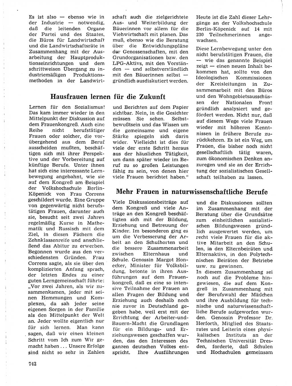 Neuer Weg (NW), Organ des Zentralkomitees (ZK) der SED (Sozialistische Einheitspartei Deutschlands) für Fragen des Parteilebens, 19. Jahrgang [Deutsche Demokratische Republik (DDR)] 1964, Seite 742 (NW ZK SED DDR 1964, S. 742)