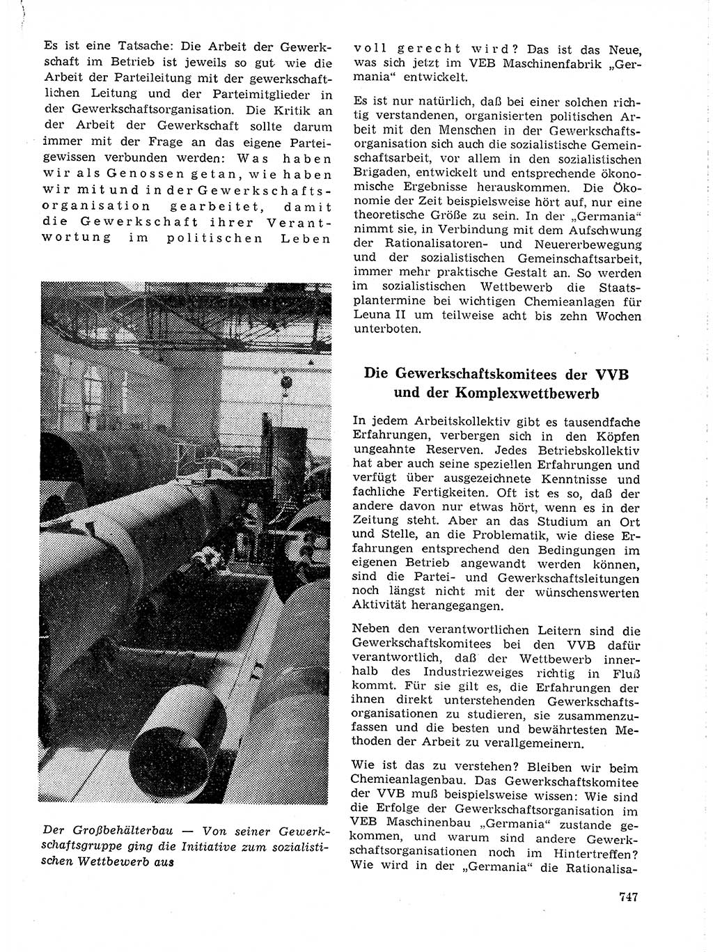 Neuer Weg (NW), Organ des Zentralkomitees (ZK) der SED (Sozialistische Einheitspartei Deutschlands) für Fragen des Parteilebens, 19. Jahrgang [Deutsche Demokratische Republik (DDR)] 1964, Seite 747 (NW ZK SED DDR 1964, S. 747)