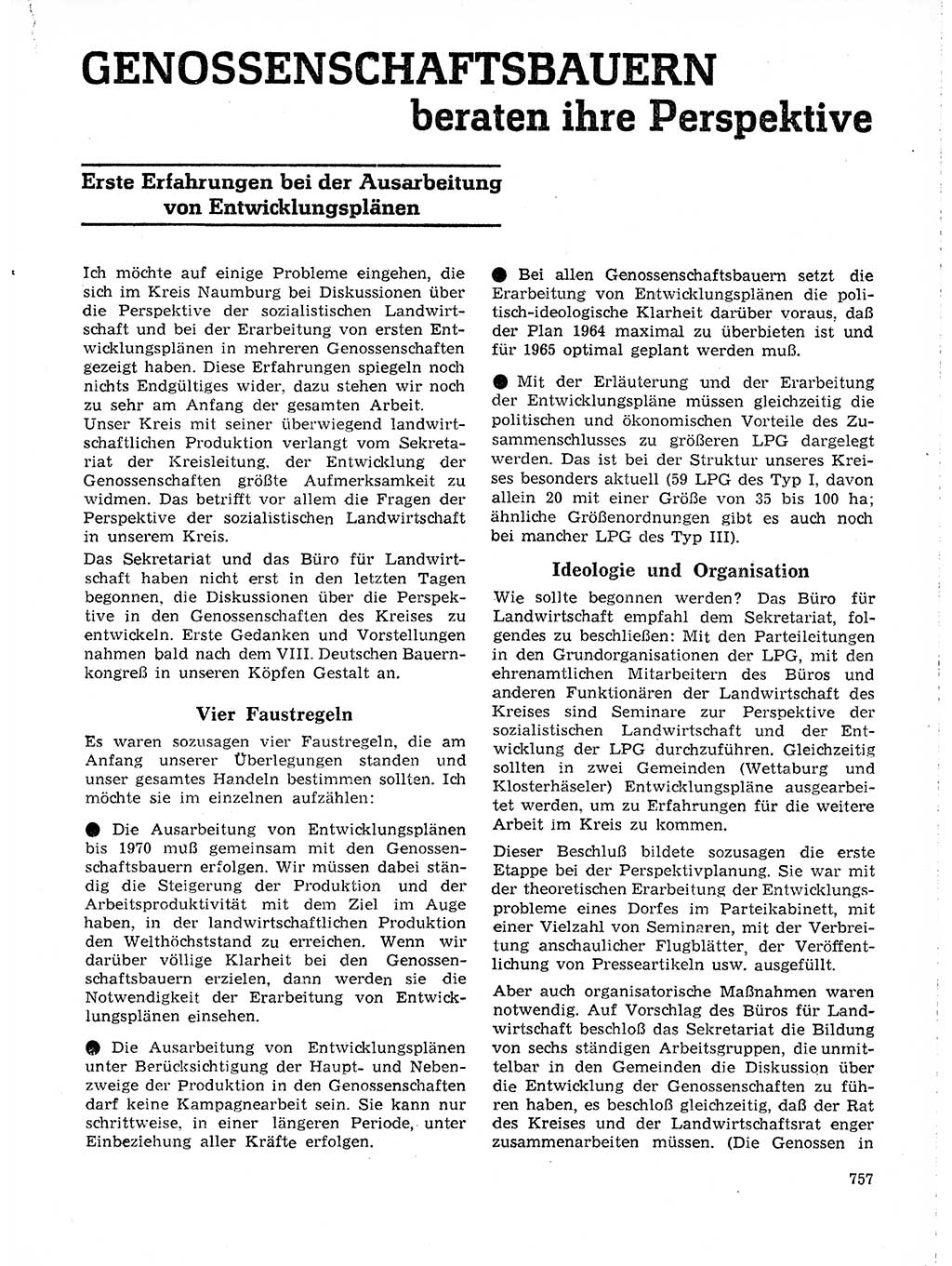 Neuer Weg (NW), Organ des Zentralkomitees (ZK) der SED (Sozialistische Einheitspartei Deutschlands) für Fragen des Parteilebens, 19. Jahrgang [Deutsche Demokratische Republik (DDR)] 1964, Seite 757 (NW ZK SED DDR 1964, S. 757)