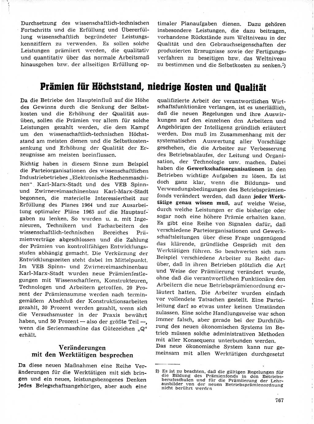 Neuer Weg (NW), Organ des Zentralkomitees (ZK) der SED (Sozialistische Einheitspartei Deutschlands) für Fragen des Parteilebens, 19. Jahrgang [Deutsche Demokratische Republik (DDR)] 1964, Seite 767 (NW ZK SED DDR 1964, S. 767)