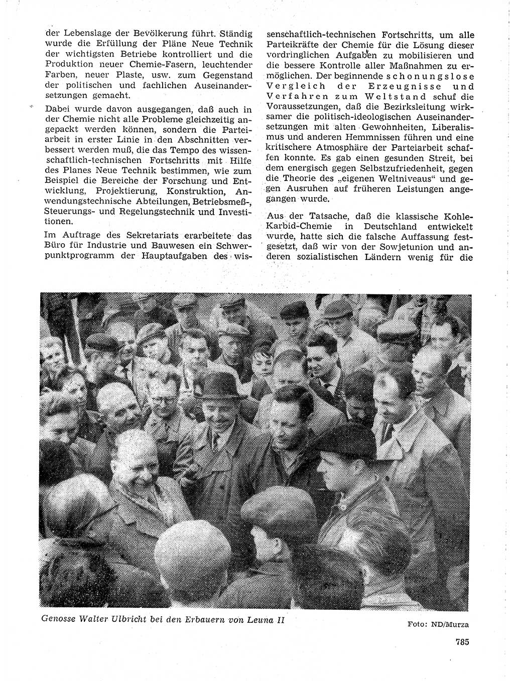 Neuer Weg (NW), Organ des Zentralkomitees (ZK) der SED (Sozialistische Einheitspartei Deutschlands) für Fragen des Parteilebens, 19. Jahrgang [Deutsche Demokratische Republik (DDR)] 1964, Seite 785 (NW ZK SED DDR 1964, S. 785)