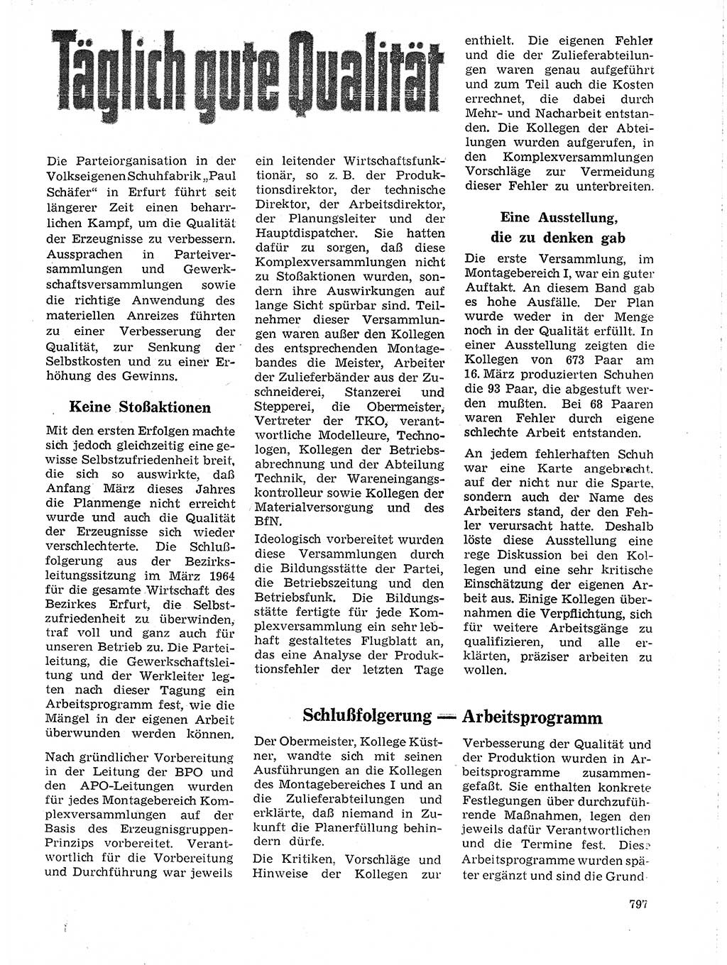 Neuer Weg (NW), Organ des Zentralkomitees (ZK) der SED (Sozialistische Einheitspartei Deutschlands) für Fragen des Parteilebens, 19. Jahrgang [Deutsche Demokratische Republik (DDR)] 1964, Seite 797 (NW ZK SED DDR 1964, S. 797)