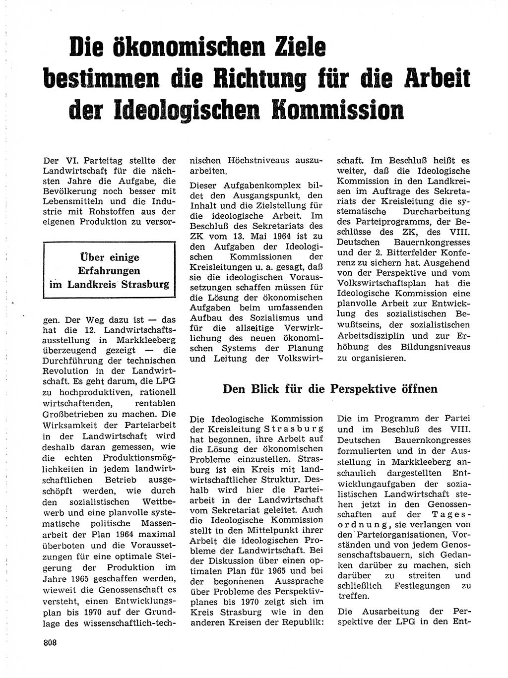 Neuer Weg (NW), Organ des Zentralkomitees (ZK) der SED (Sozialistische Einheitspartei Deutschlands) für Fragen des Parteilebens, 19. Jahrgang [Deutsche Demokratische Republik (DDR)] 1964, Seite 808 (NW ZK SED DDR 1964, S. 808)