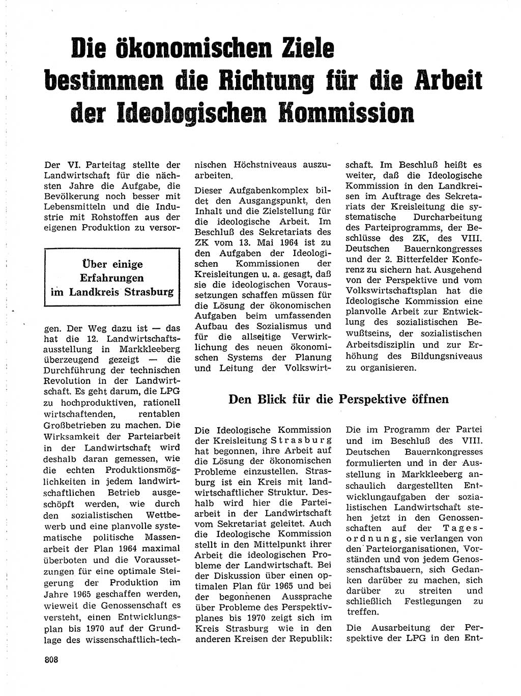 Neuer Weg (NW), Organ des Zentralkomitees (ZK) der SED (Sozialistische Einheitspartei Deutschlands) für Fragen des Parteilebens, 19. Jahrgang [Deutsche Demokratische Republik (DDR)] 1964, Seite 808 (NW ZK SED DDR 1964, S. 808)