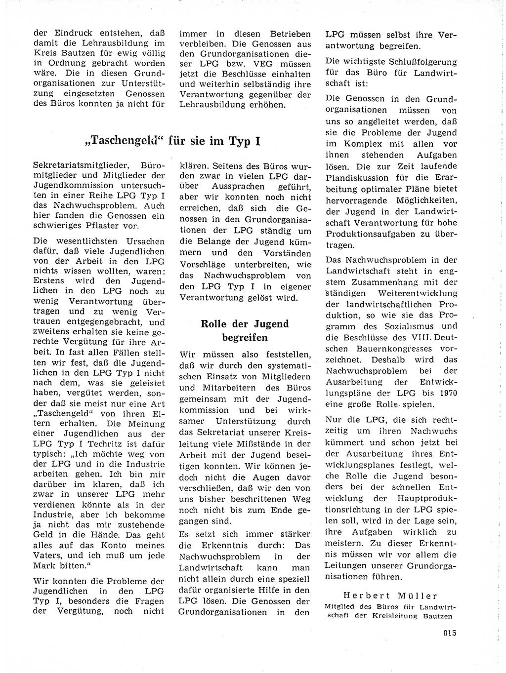 Neuer Weg (NW), Organ des Zentralkomitees (ZK) der SED (Sozialistische Einheitspartei Deutschlands) für Fragen des Parteilebens, 19. Jahrgang [Deutsche Demokratische Republik (DDR)] 1964, Seite 815 (NW ZK SED DDR 1964, S. 815)