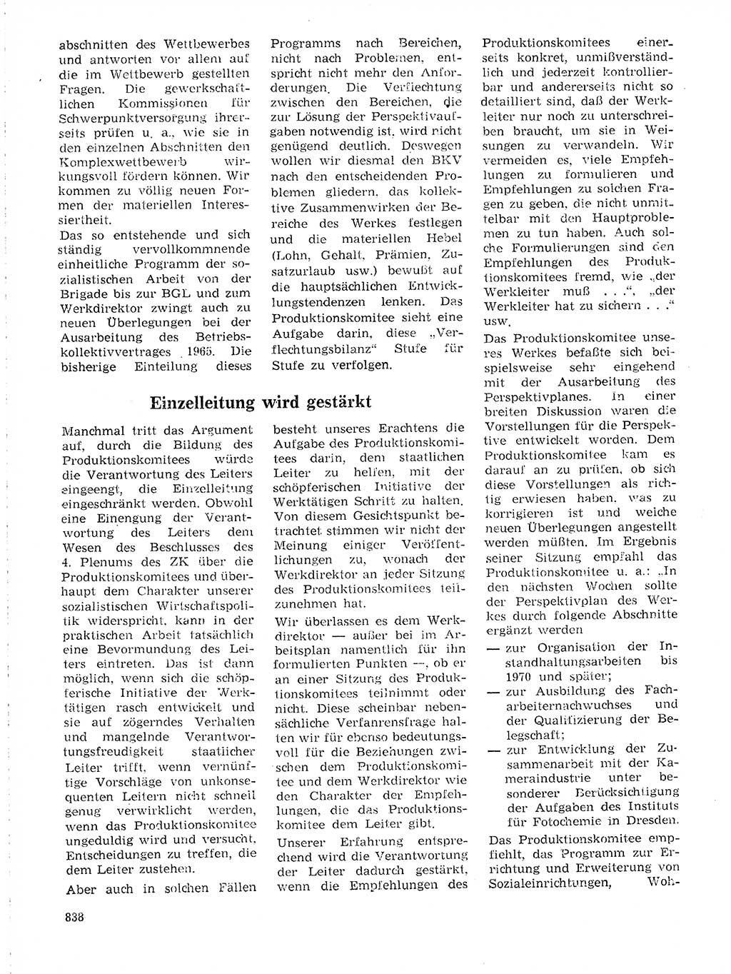Neuer Weg (NW), Organ des Zentralkomitees (ZK) der SED (Sozialistische Einheitspartei Deutschlands) für Fragen des Parteilebens, 19. Jahrgang [Deutsche Demokratische Republik (DDR)] 1964, Seite 838 (NW ZK SED DDR 1964, S. 838)
