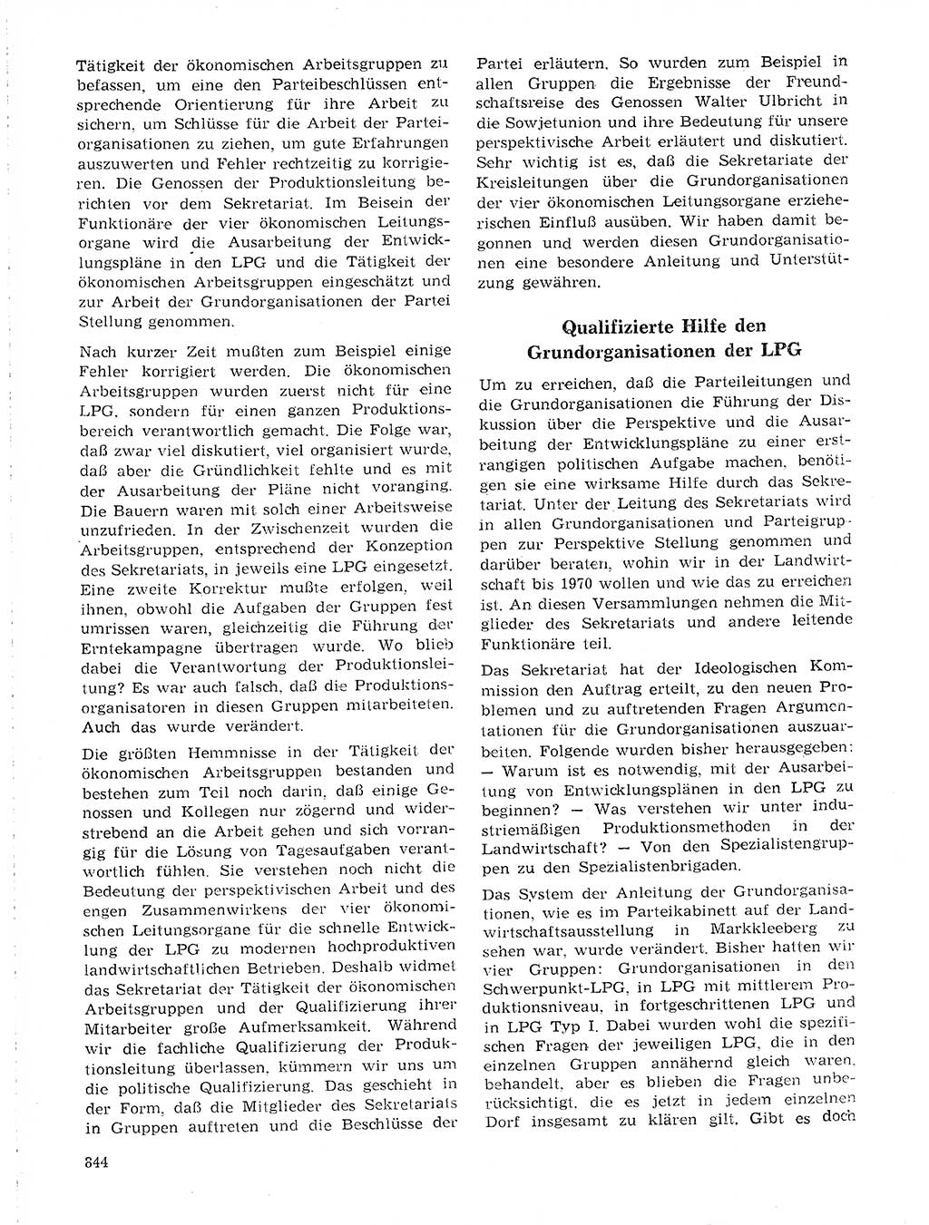 Neuer Weg (NW), Organ des Zentralkomitees (ZK) der SED (Sozialistische Einheitspartei Deutschlands) für Fragen des Parteilebens, 19. Jahrgang [Deutsche Demokratische Republik (DDR)] 1964, Seite 844 (NW ZK SED DDR 1964, S. 844)