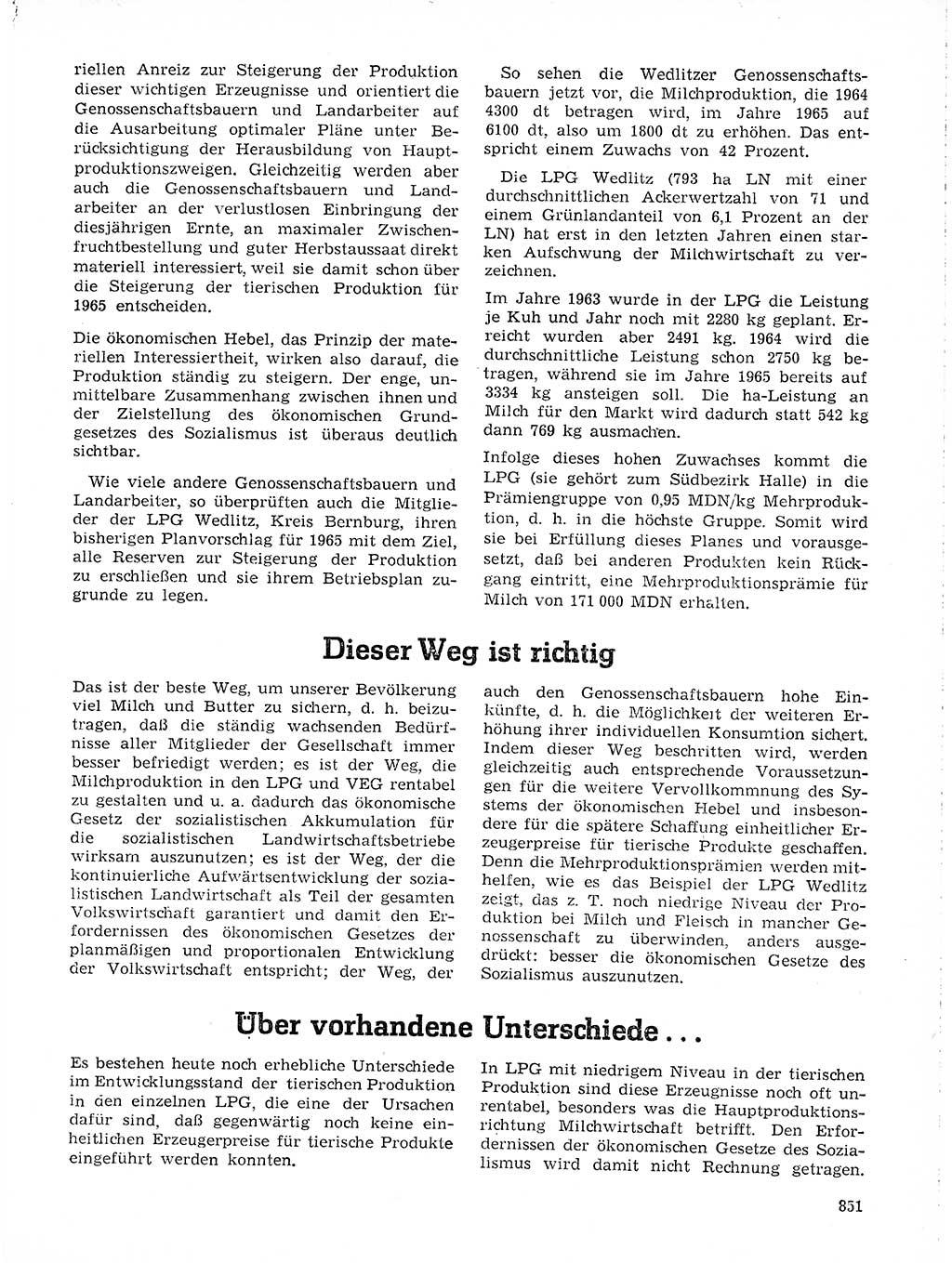 Neuer Weg (NW), Organ des Zentralkomitees (ZK) der SED (Sozialistische Einheitspartei Deutschlands) für Fragen des Parteilebens, 19. Jahrgang [Deutsche Demokratische Republik (DDR)] 1964, Seite 851 (NW ZK SED DDR 1964, S. 851)