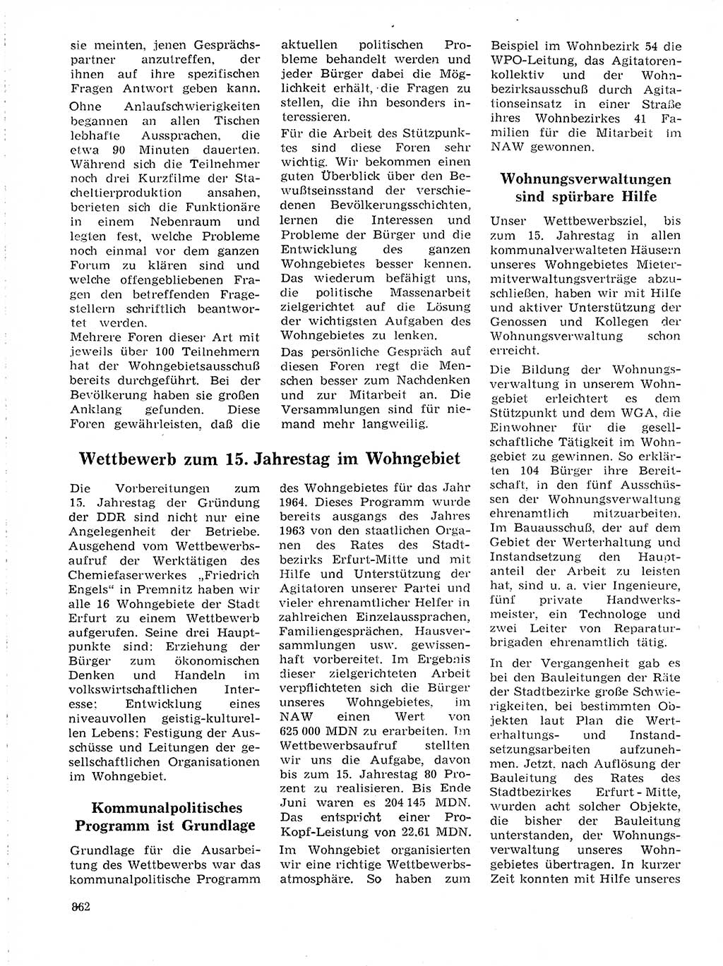Neuer Weg (NW), Organ des Zentralkomitees (ZK) der SED (Sozialistische Einheitspartei Deutschlands) für Fragen des Parteilebens, 19. Jahrgang [Deutsche Demokratische Republik (DDR)] 1964, Seite 862 (NW ZK SED DDR 1964, S. 862)