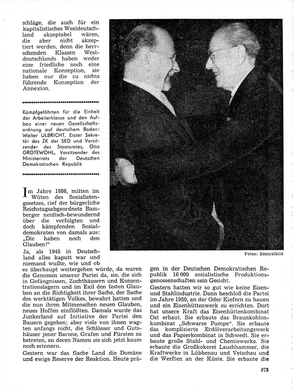 Neuer Weg (NW), Organ des Zentralkomitees (ZK) der SED (Sozialistische Einheitspartei Deutschlands) für Fragen des Parteilebens, 19. Jahrgang [Deutsche Demokratische Republik (DDR)] 1964, Seite 875 (NW ZK SED DDR 1964, S. 875)
