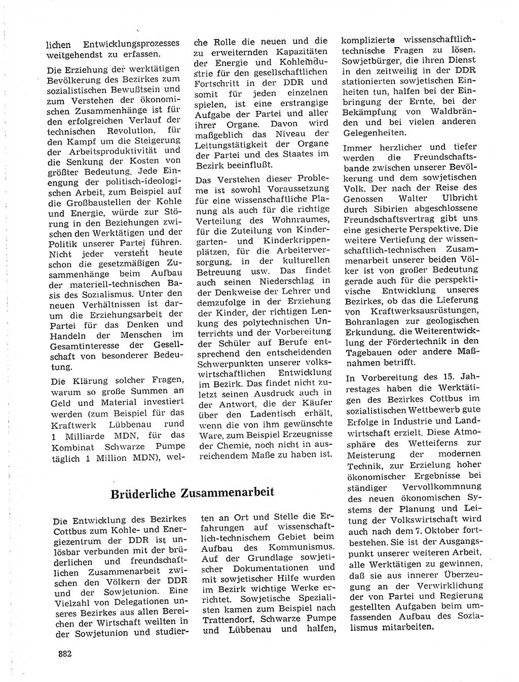 Neuer Weg (NW), Organ des Zentralkomitees (ZK) der SED (Sozialistische Einheitspartei Deutschlands) für Fragen des Parteilebens, 19. Jahrgang [Deutsche Demokratische Republik (DDR)] 1964, Seite 882 (NW ZK SED DDR 1964, S. 882)
