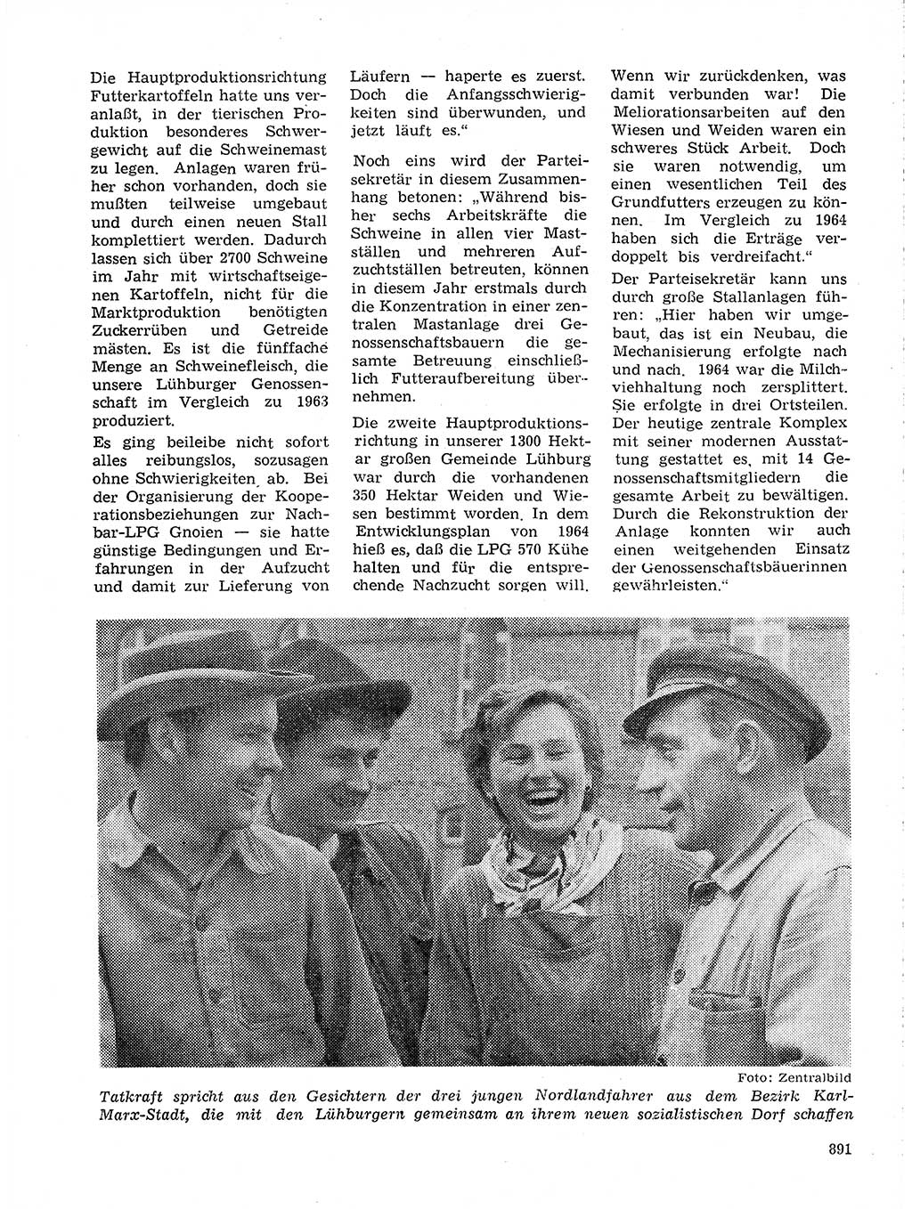 Neuer Weg (NW), Organ des Zentralkomitees (ZK) der SED (Sozialistische Einheitspartei Deutschlands) für Fragen des Parteilebens, 19. Jahrgang [Deutsche Demokratische Republik (DDR)] 1964, Seite 891 (NW ZK SED DDR 1964, S. 891)
