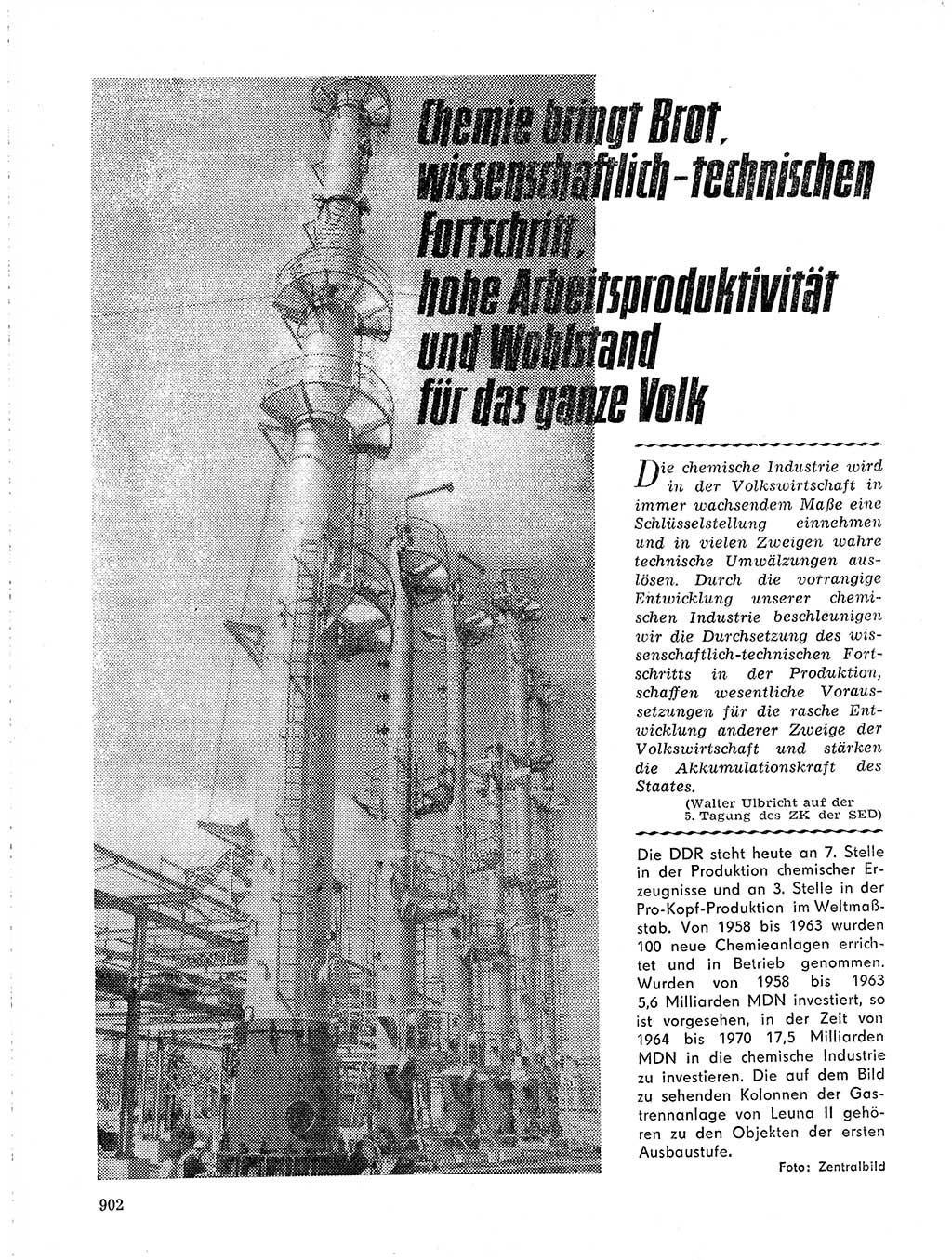 Neuer Weg (NW), Organ des Zentralkomitees (ZK) der SED (Sozialistische Einheitspartei Deutschlands) für Fragen des Parteilebens, 19. Jahrgang [Deutsche Demokratische Republik (DDR)] 1964, Seite 902 (NW ZK SED DDR 1964, S. 902)