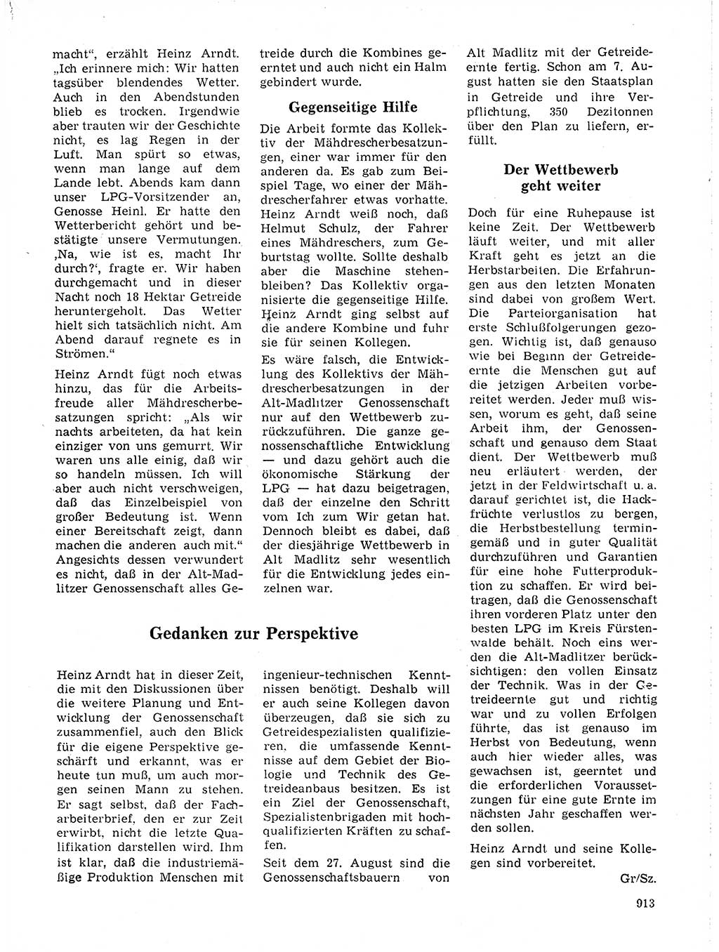 Neuer Weg (NW), Organ des Zentralkomitees (ZK) der SED (Sozialistische Einheitspartei Deutschlands) für Fragen des Parteilebens, 19. Jahrgang [Deutsche Demokratische Republik (DDR)] 1964, Seite 913 (NW ZK SED DDR 1964, S. 913)