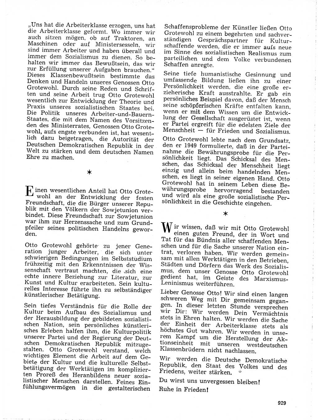 Neuer Weg (NW), Organ des Zentralkomitees (ZK) der SED (Sozialistische Einheitspartei Deutschlands) für Fragen des Parteilebens, 19. Jahrgang [Deutsche Demokratische Republik (DDR)] 1964, Seite 929 (NW ZK SED DDR 1964, S. 929)