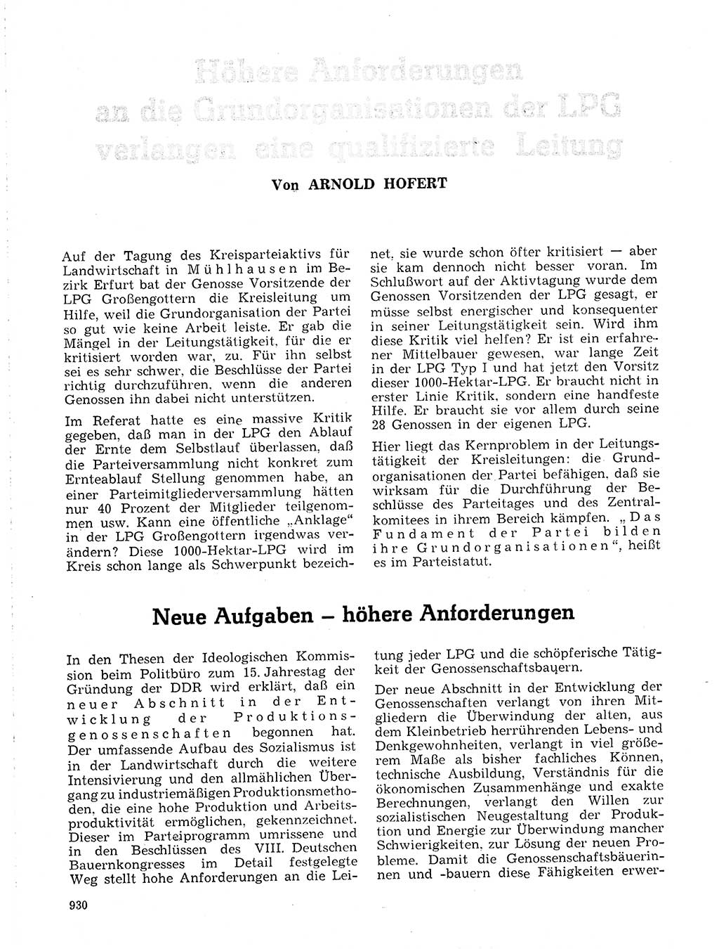 Neuer Weg (NW), Organ des Zentralkomitees (ZK) der SED (Sozialistische Einheitspartei Deutschlands) fÃ¼r Fragen des Parteilebens, 19. Jahrgang [Deutsche Demokratische Republik (DDR)] 1964, Seite 930 (NW ZK SED DDR 1964, S. 930)