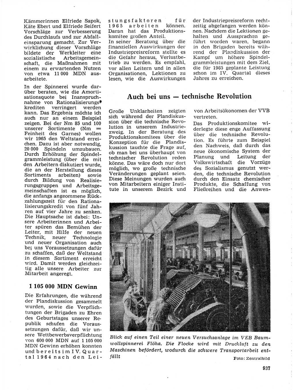 Neuer Weg (NW), Organ des Zentralkomitees (ZK) der SED (Sozialistische Einheitspartei Deutschlands) für Fragen des Parteilebens, 19. Jahrgang [Deutsche Demokratische Republik (DDR)] 1964, Seite 937 (NW ZK SED DDR 1964, S. 937)