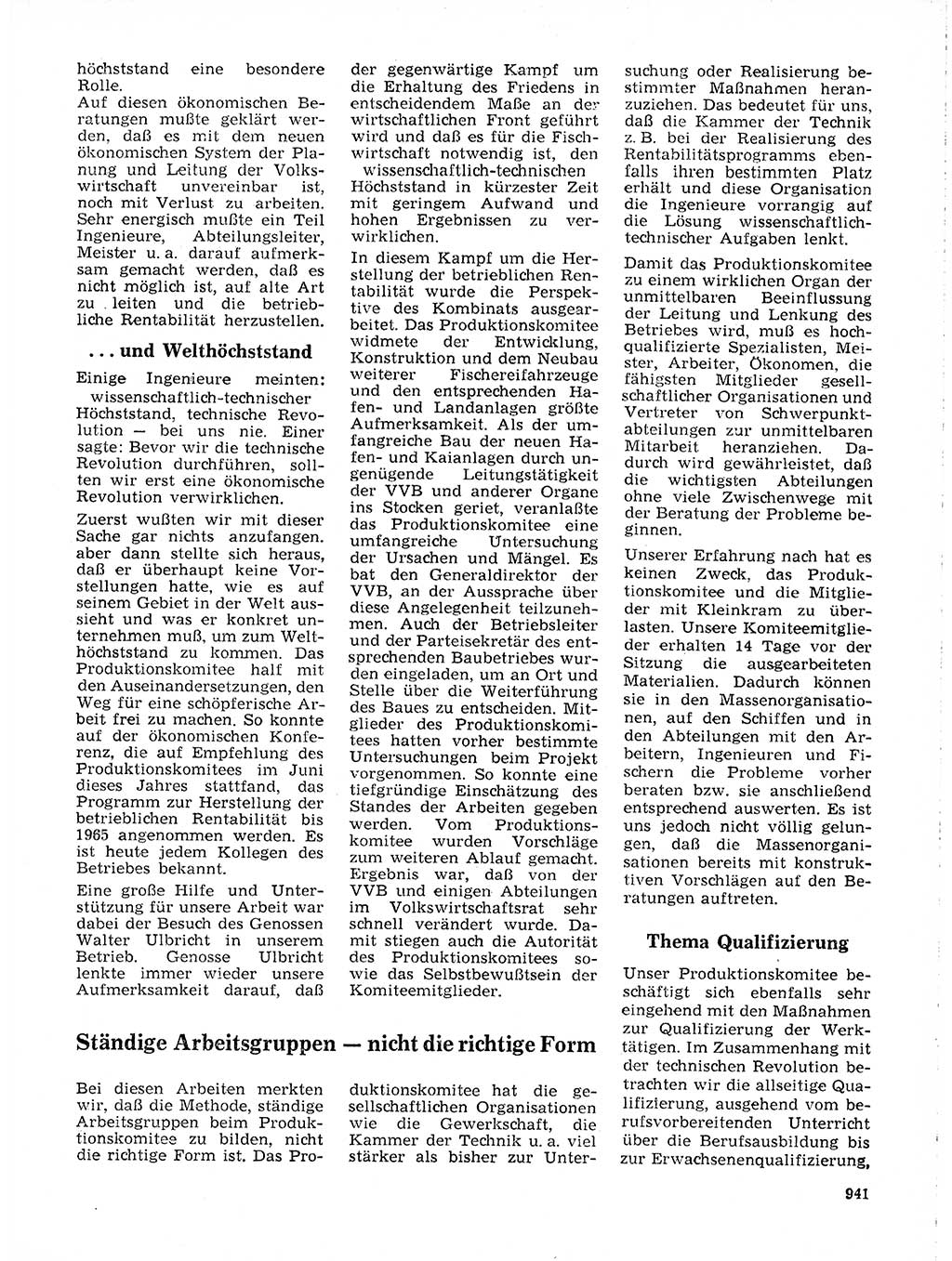 Neuer Weg (NW), Organ des Zentralkomitees (ZK) der SED (Sozialistische Einheitspartei Deutschlands) für Fragen des Parteilebens, 19. Jahrgang [Deutsche Demokratische Republik (DDR)] 1964, Seite 941 (NW ZK SED DDR 1964, S. 941)