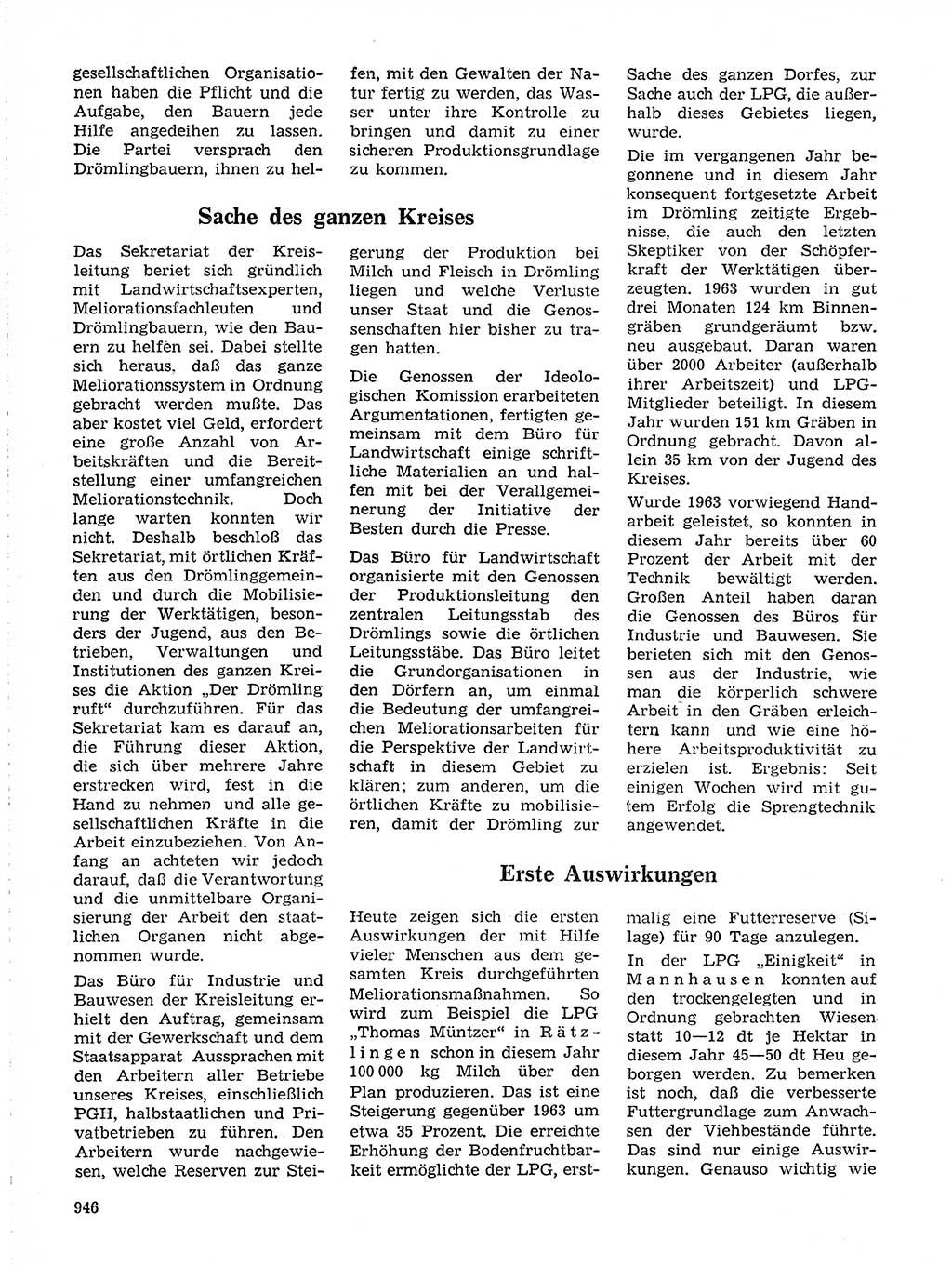 Neuer Weg (NW), Organ des Zentralkomitees (ZK) der SED (Sozialistische Einheitspartei Deutschlands) für Fragen des Parteilebens, 19. Jahrgang [Deutsche Demokratische Republik (DDR)] 1964, Seite 946 (NW ZK SED DDR 1964, S. 946)