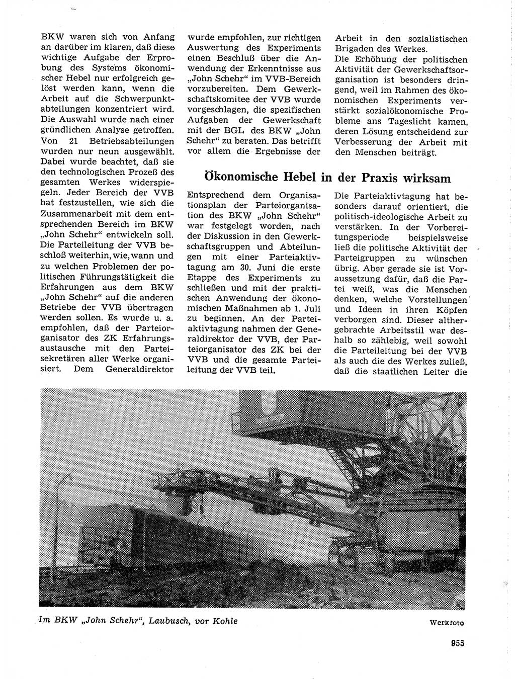 Neuer Weg (NW), Organ des Zentralkomitees (ZK) der SED (Sozialistische Einheitspartei Deutschlands) für Fragen des Parteilebens, 19. Jahrgang [Deutsche Demokratische Republik (DDR)] 1964, Seite 955 (NW ZK SED DDR 1964, S. 955)