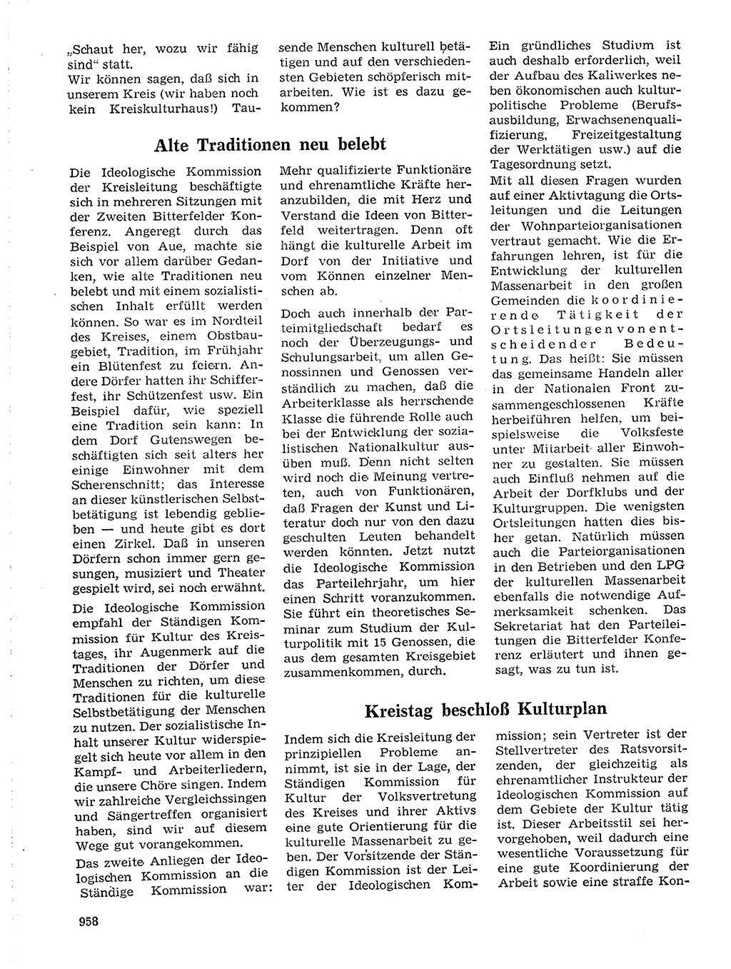 Neuer Weg (NW), Organ des Zentralkomitees (ZK) der SED (Sozialistische Einheitspartei Deutschlands) für Fragen des Parteilebens, 19. Jahrgang [Deutsche Demokratische Republik (DDR)] 1964, Seite 958 (NW ZK SED DDR 1964, S. 958)