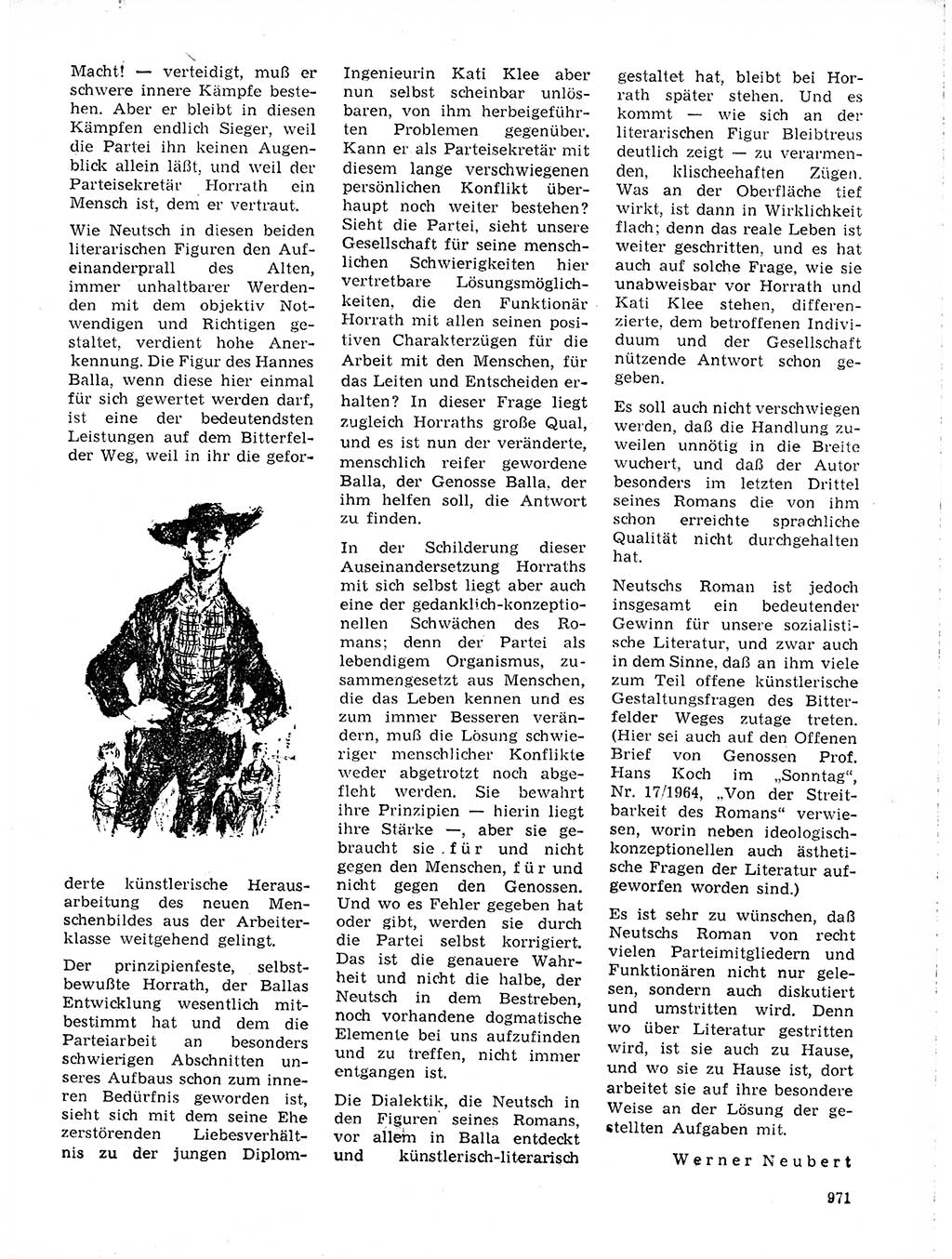 Neuer Weg (NW), Organ des Zentralkomitees (ZK) der SED (Sozialistische Einheitspartei Deutschlands) für Fragen des Parteilebens, 19. Jahrgang [Deutsche Demokratische Republik (DDR)] 1964, Seite 971 (NW ZK SED DDR 1964, S. 971)
