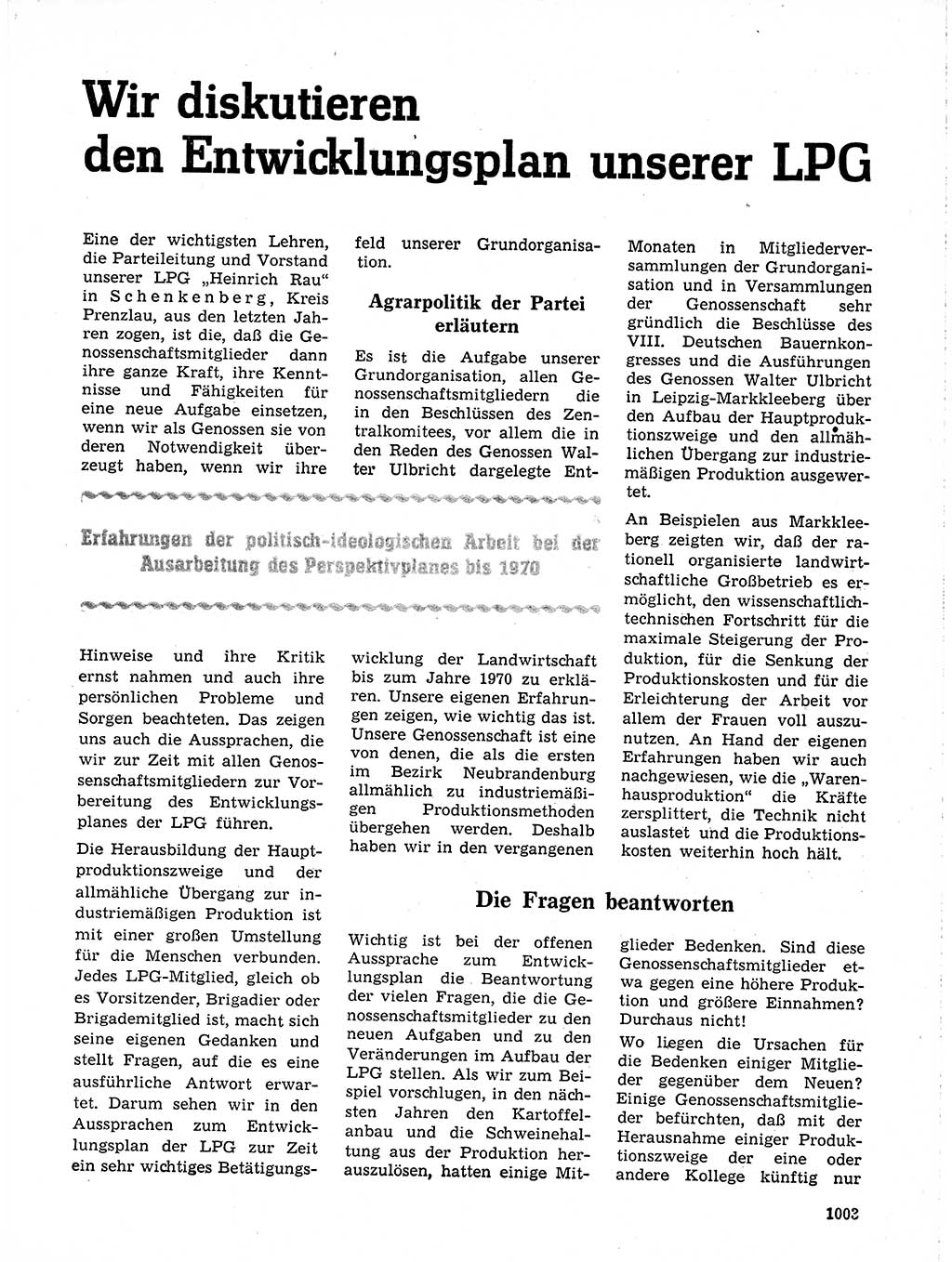 Neuer Weg (NW), Organ des Zentralkomitees (ZK) der SED (Sozialistische Einheitspartei Deutschlands) für Fragen des Parteilebens, 19. Jahrgang [Deutsche Demokratische Republik (DDR)] 1964, Seite 1003 (NW ZK SED DDR 1964, S. 1003)