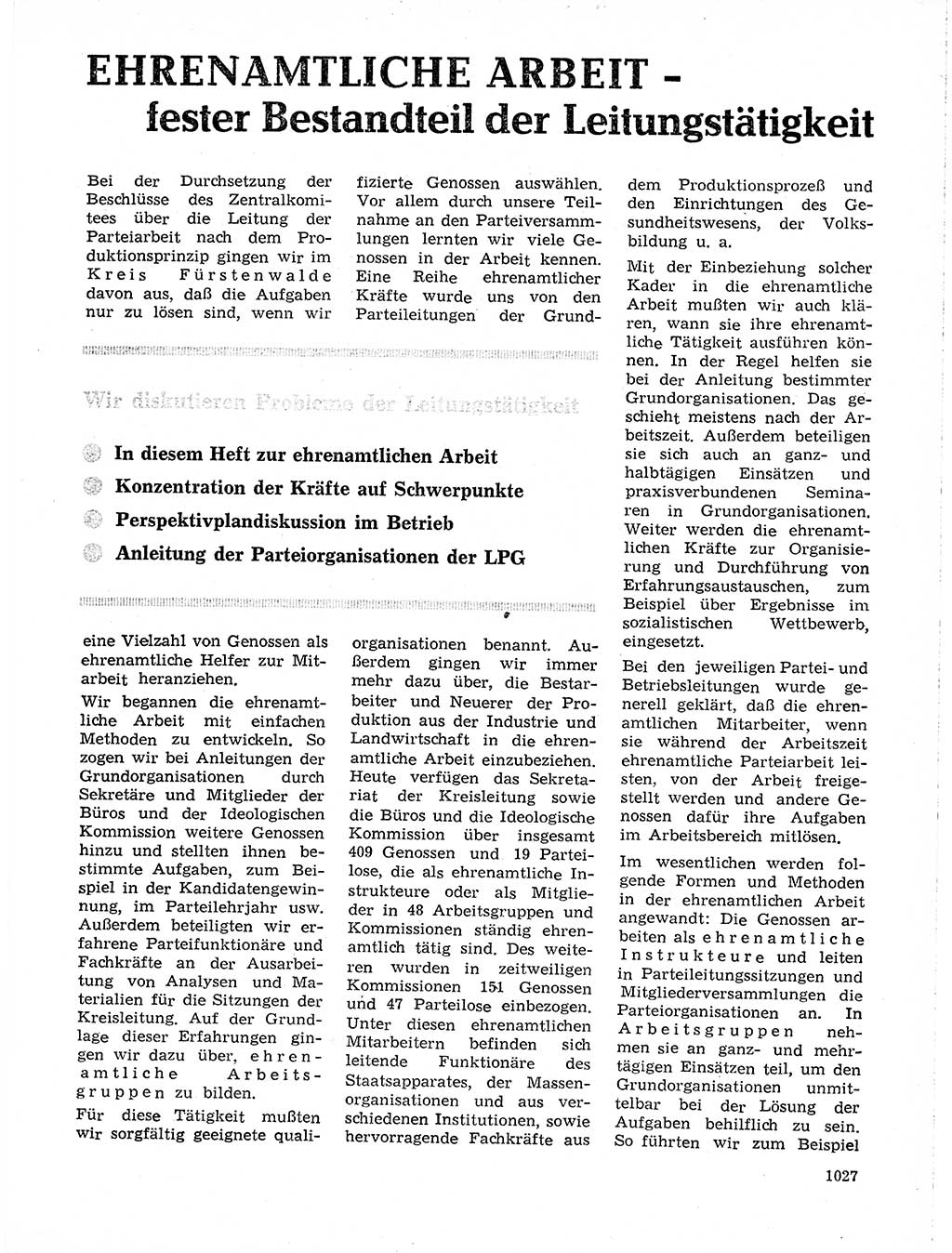Neuer Weg (NW), Organ des Zentralkomitees (ZK) der SED (Sozialistische Einheitspartei Deutschlands) für Fragen des Parteilebens, 19. Jahrgang [Deutsche Demokratische Republik (DDR)] 1964, Seite 1027 (NW ZK SED DDR 1964, S. 1027)